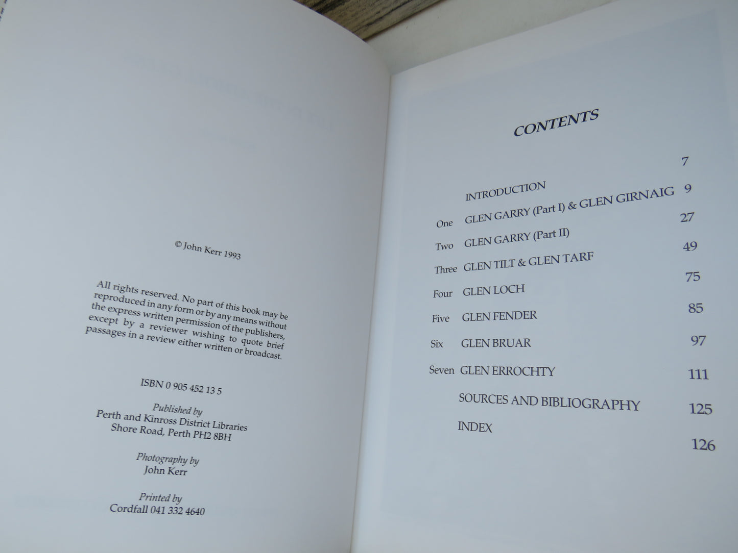 Life In The Atholl Glens By John Kerr 1993