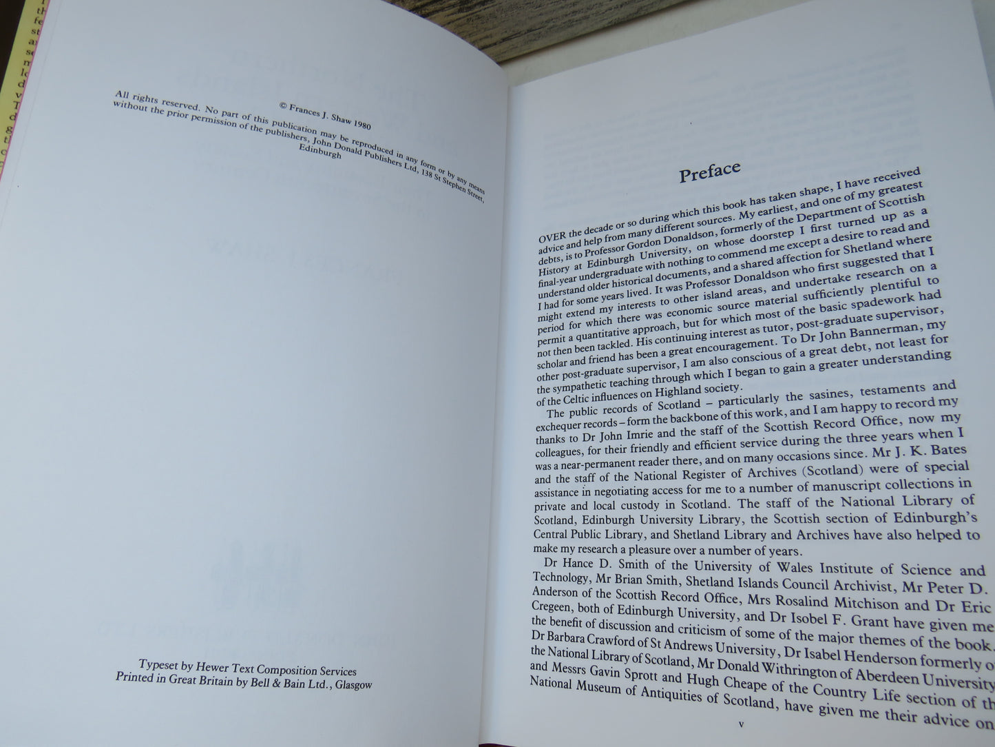The Northern and Western Islands of Scotland: Their Economy and Society In The Seventeenth Century By Frances J. Shaw 1980
