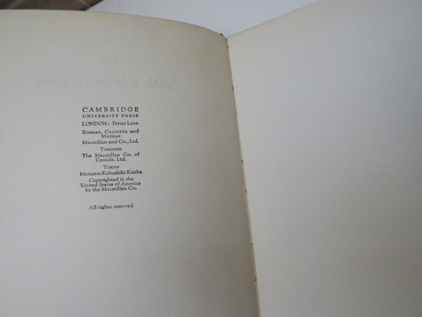 The Little Children's Bible Edited By A. Nairne, Sir Arthur Quiller-Couch, T.R. Glover 1928