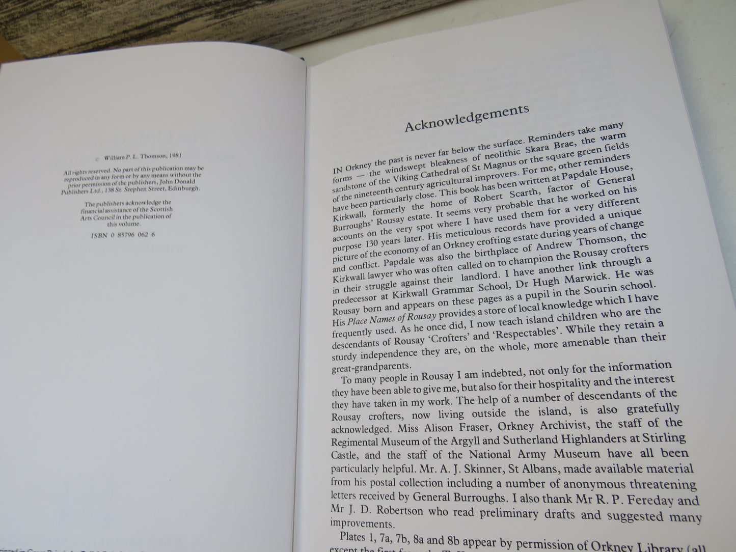 The Little General and The Rousay Crofters Crisis and Conflict on an Orkney Crofting Estate By William P.L. Thomson 1981