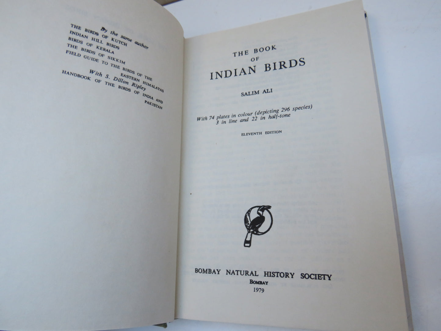 The Book of Indian Birds by Salim Ali 1979