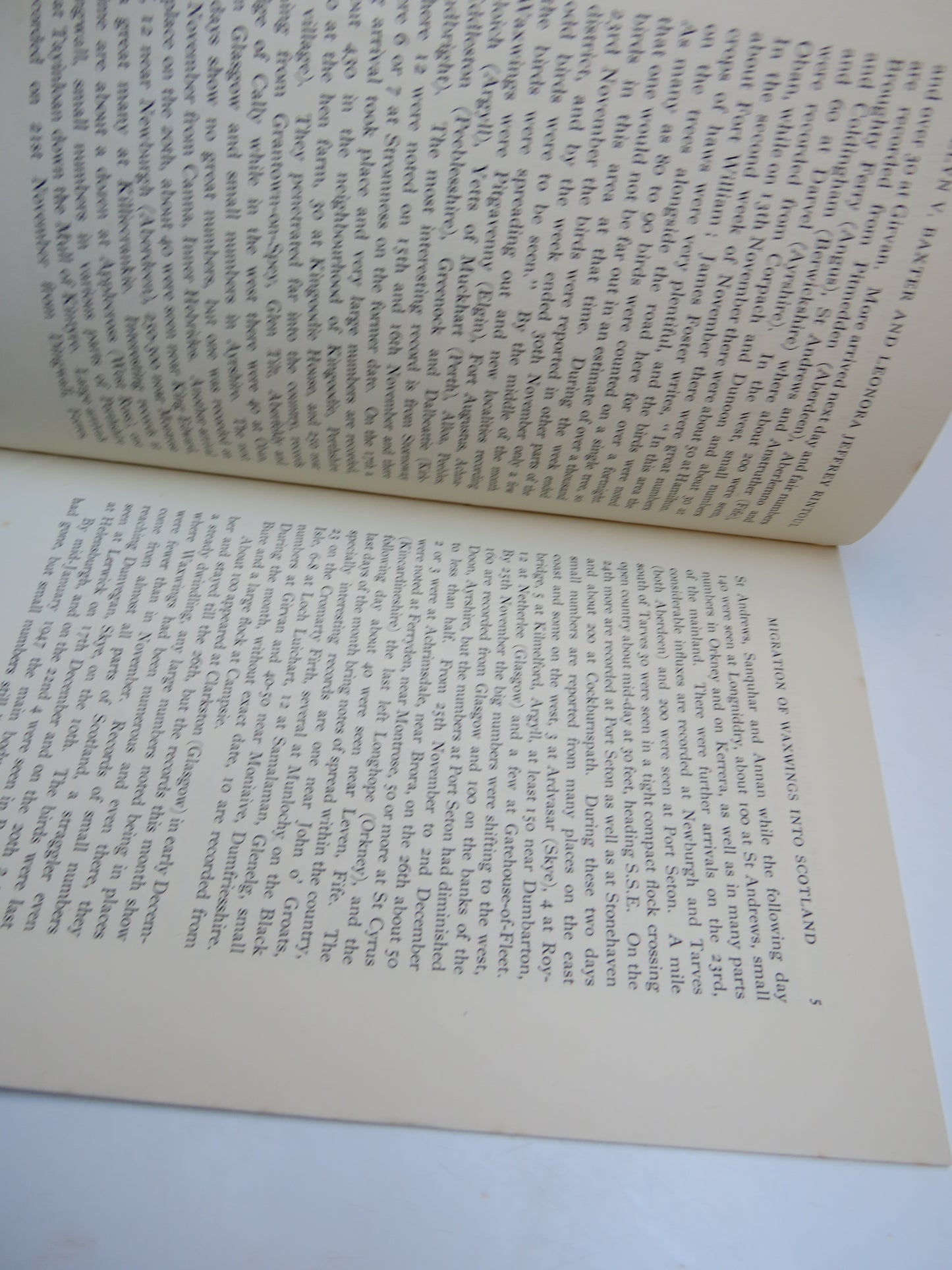 The Migration Of Waxwings Into Scotland 1946 By Evelyn V. Baxter and Leonora Jeffrey Rintoul 1947