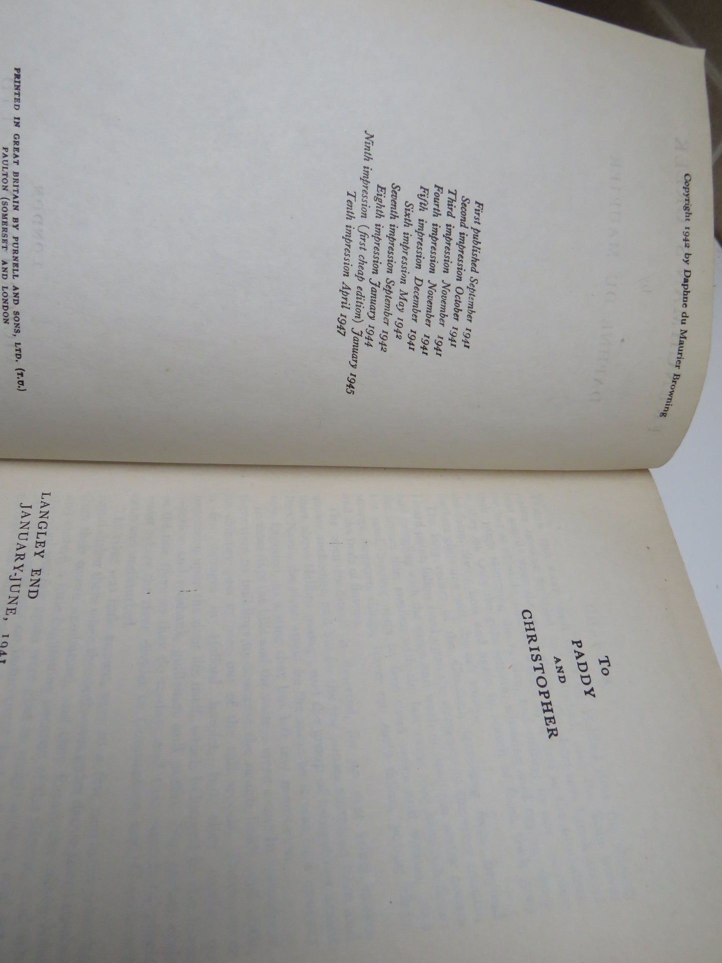 Frenchman's Creek By Daphne Du Maurier 1947