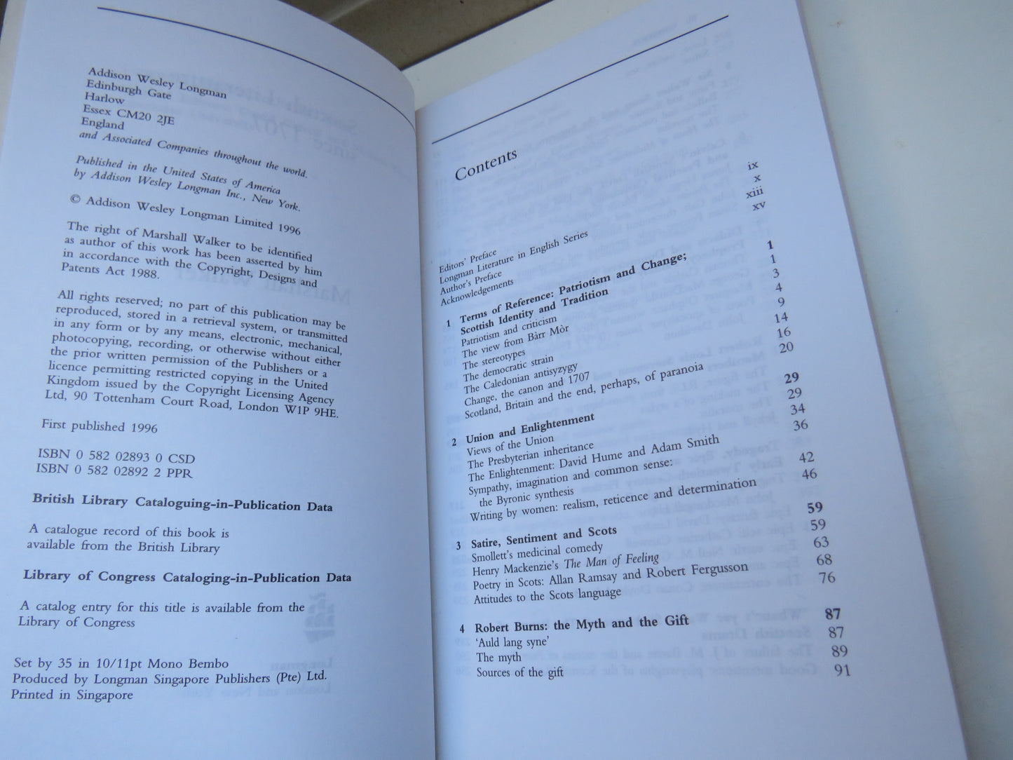 Scottish Literature Since 1707 By Marshall Walker 1996