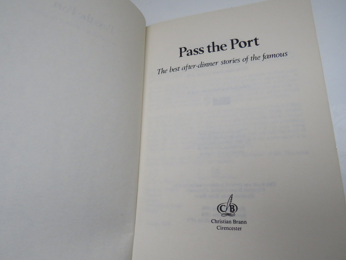 Pass The Port The Best After Dinner Stories of The Famous 1976