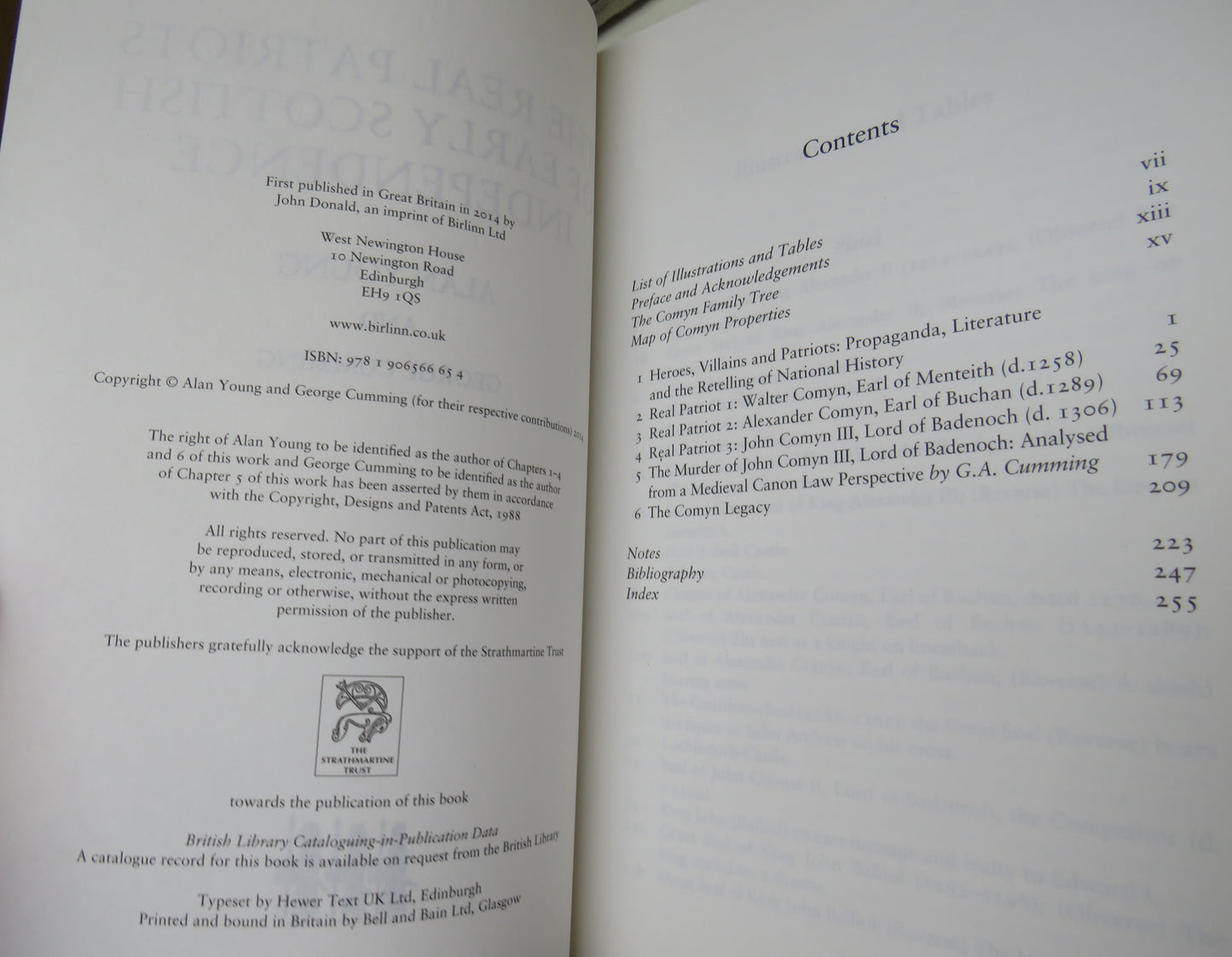 The Real Patriots of Early Scottish Independence By Alan Young and George Cumming 2014