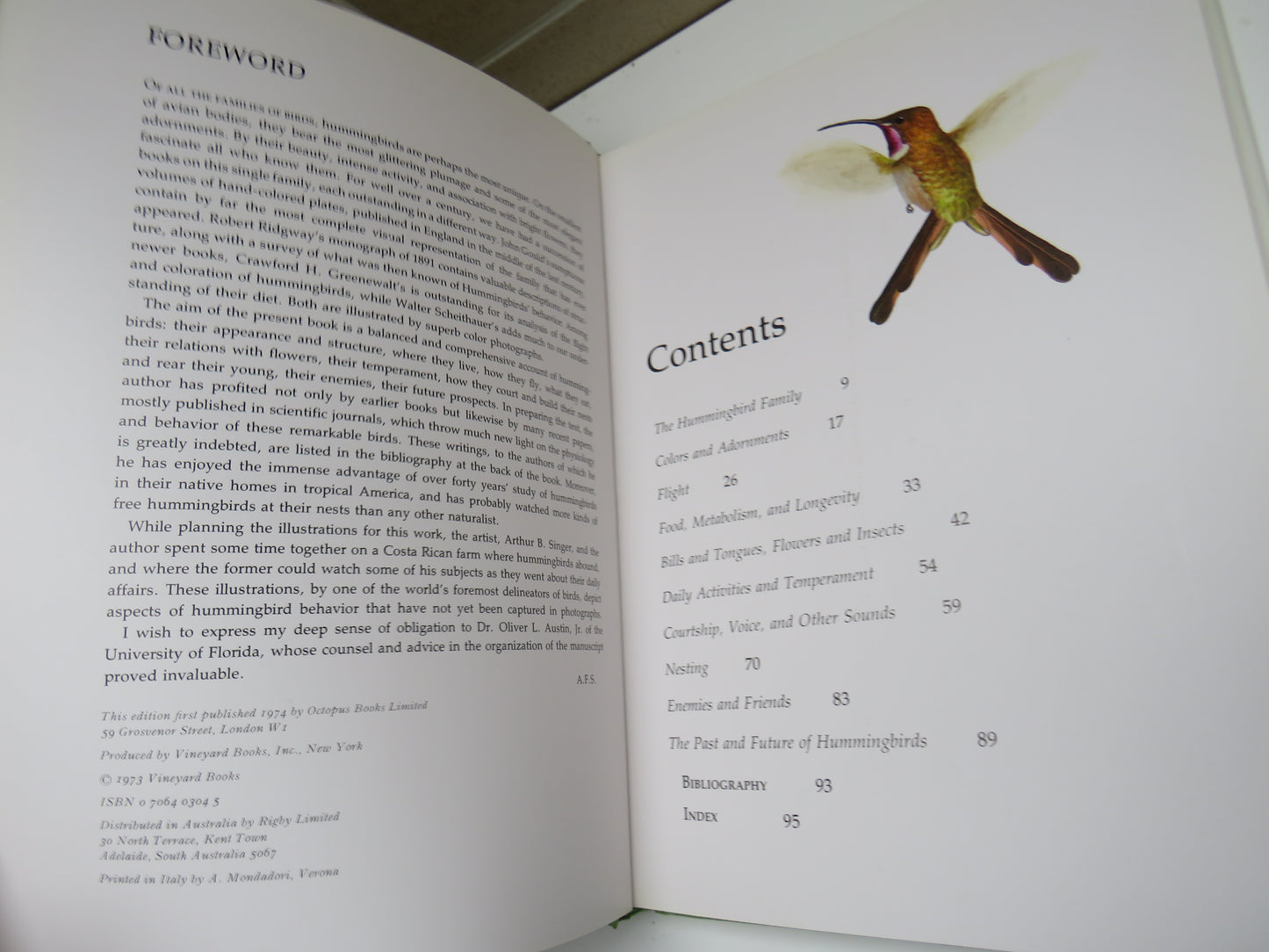 The Life of the Hummingbird by Alexander F. Skutch 1974