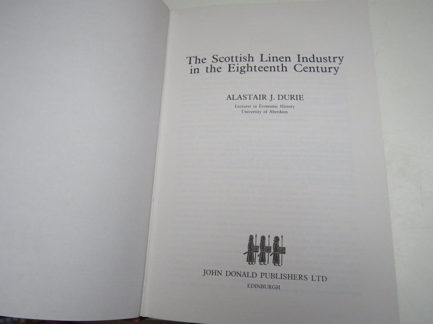 The Scottish Linen Industry In The Eighteenth Century By Alastair J. Durie 1979