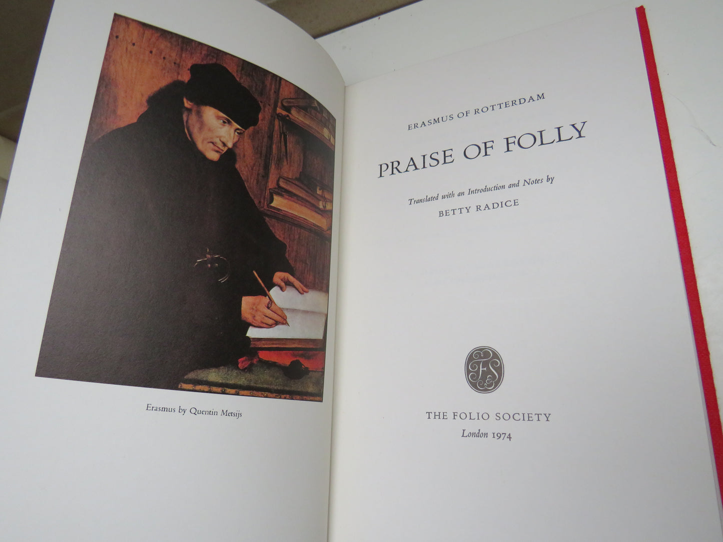 Praise of Folly Translated With An Introduction and Notes by Betty Radice 1974