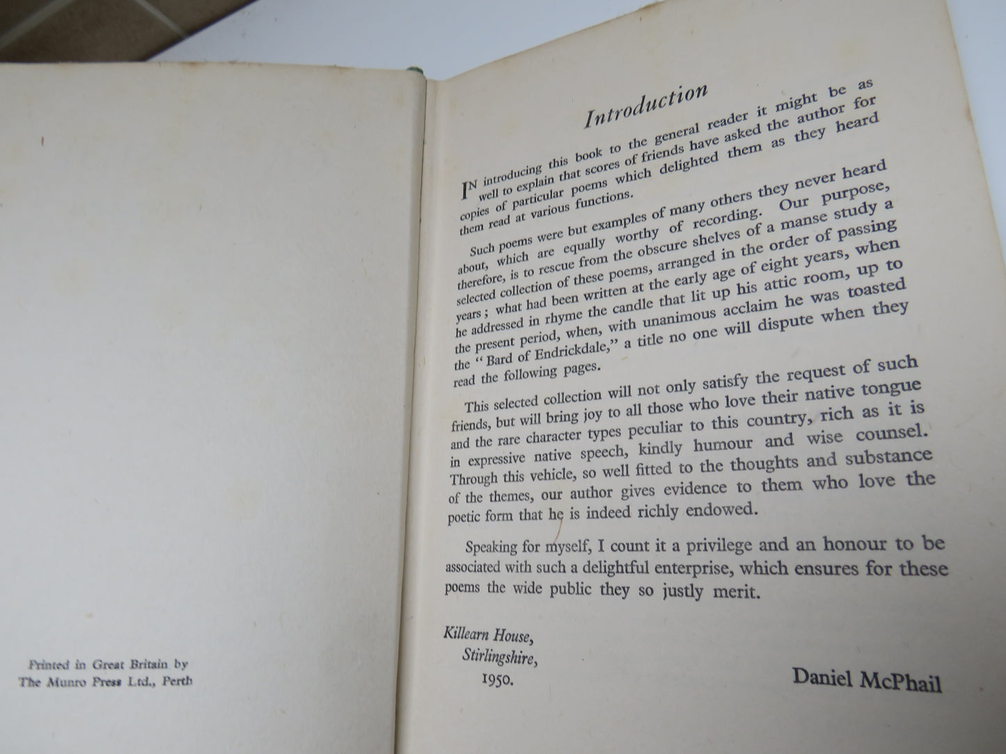 Greenside and Other Poems By J.T. Monteith 1950