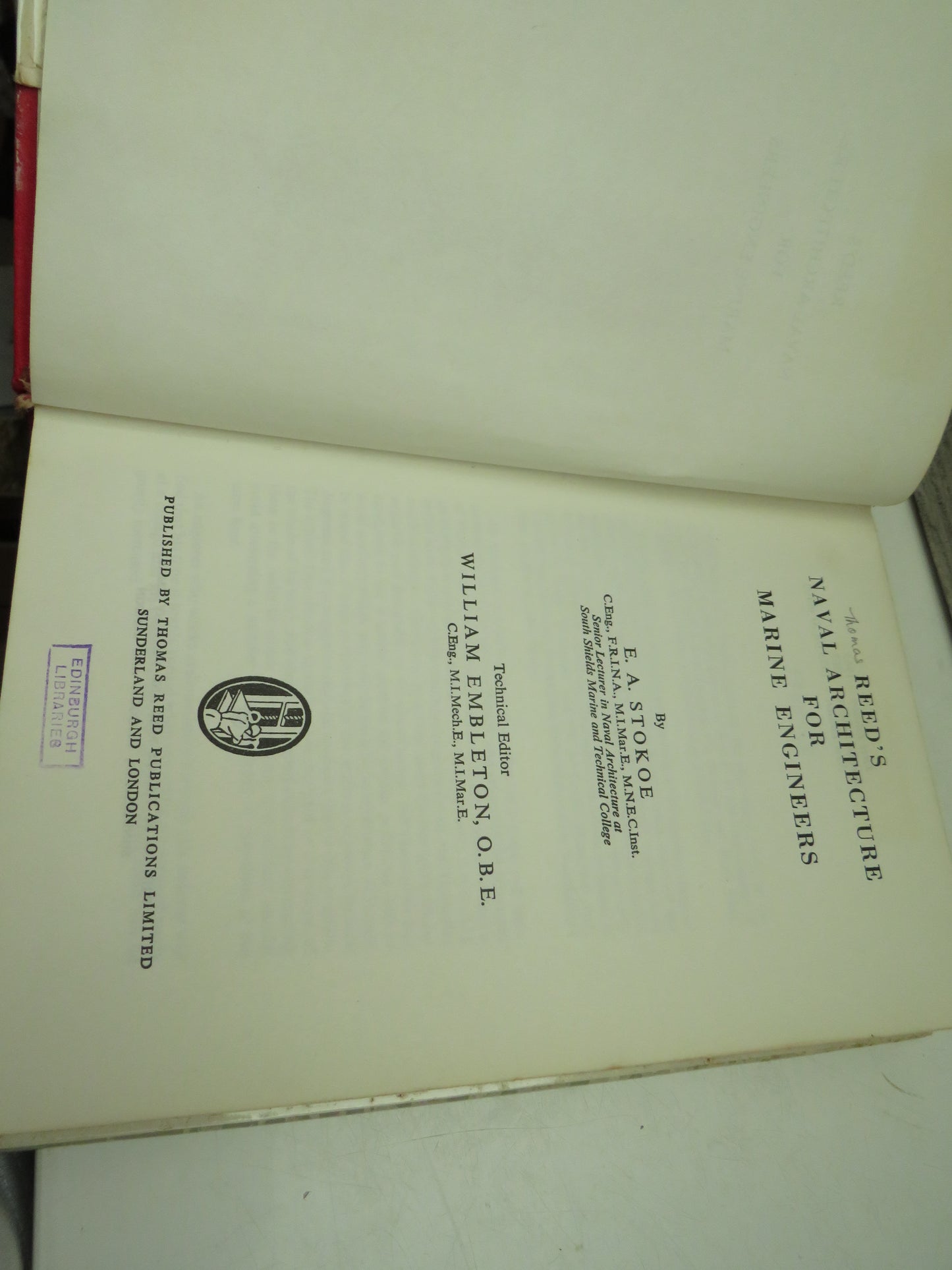 Naval Architecture for Marine Engineers, Reed's Practical Mathematics Series, Volume 4 (SI Units) (Engineering Reference, 1973)