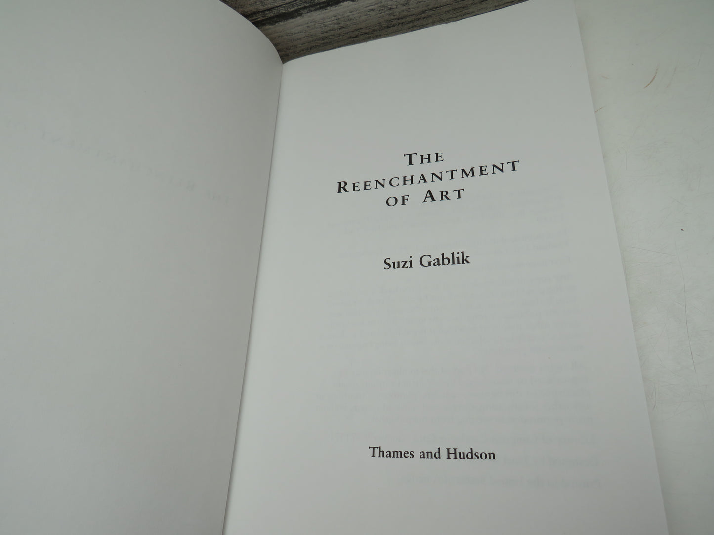 The Reenchantment of Art by Suzi Gablik (Art Criticism, 1992)