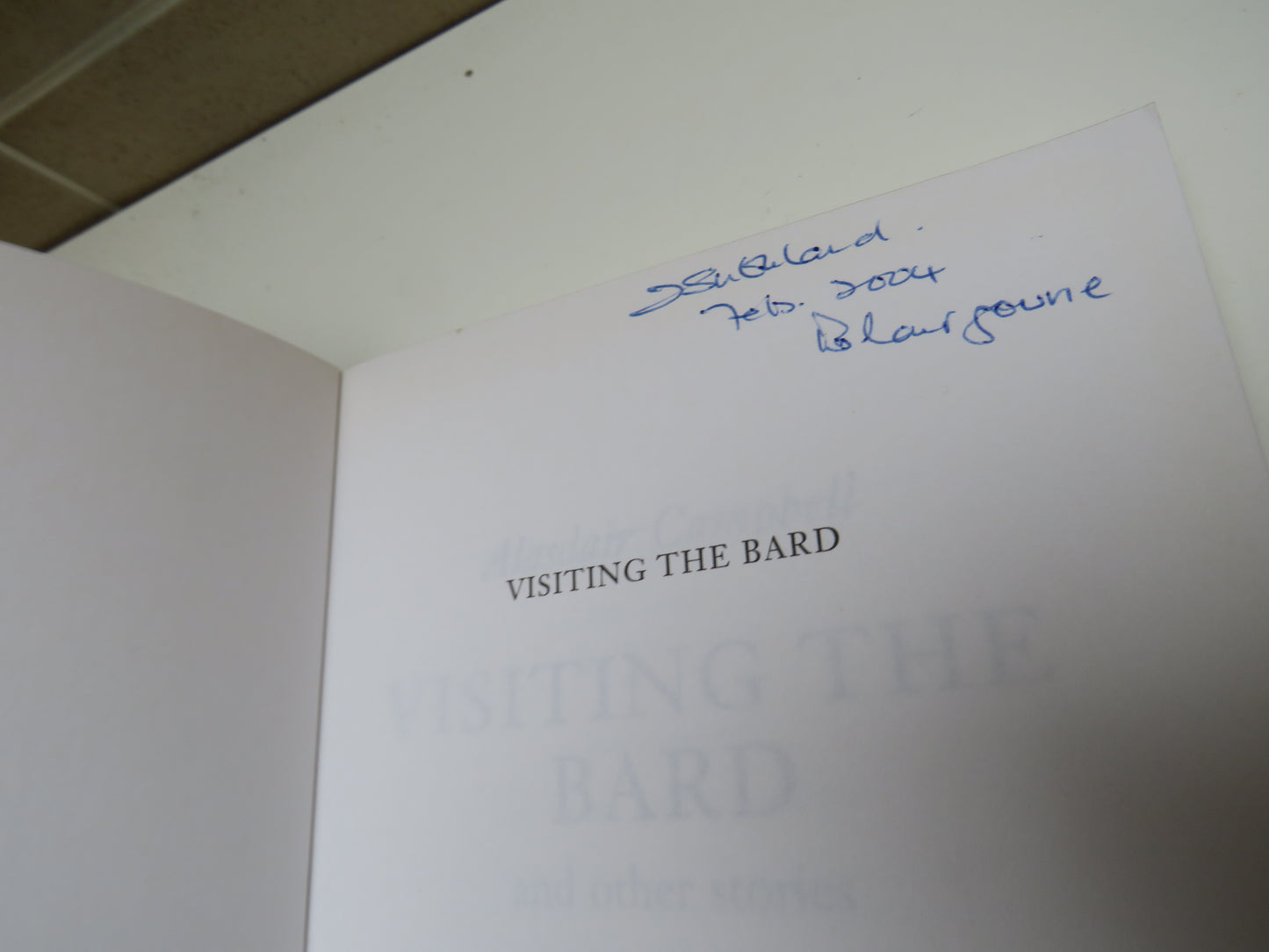 Visiting The Bard and Other Stories By Alasdair Campbell 2003