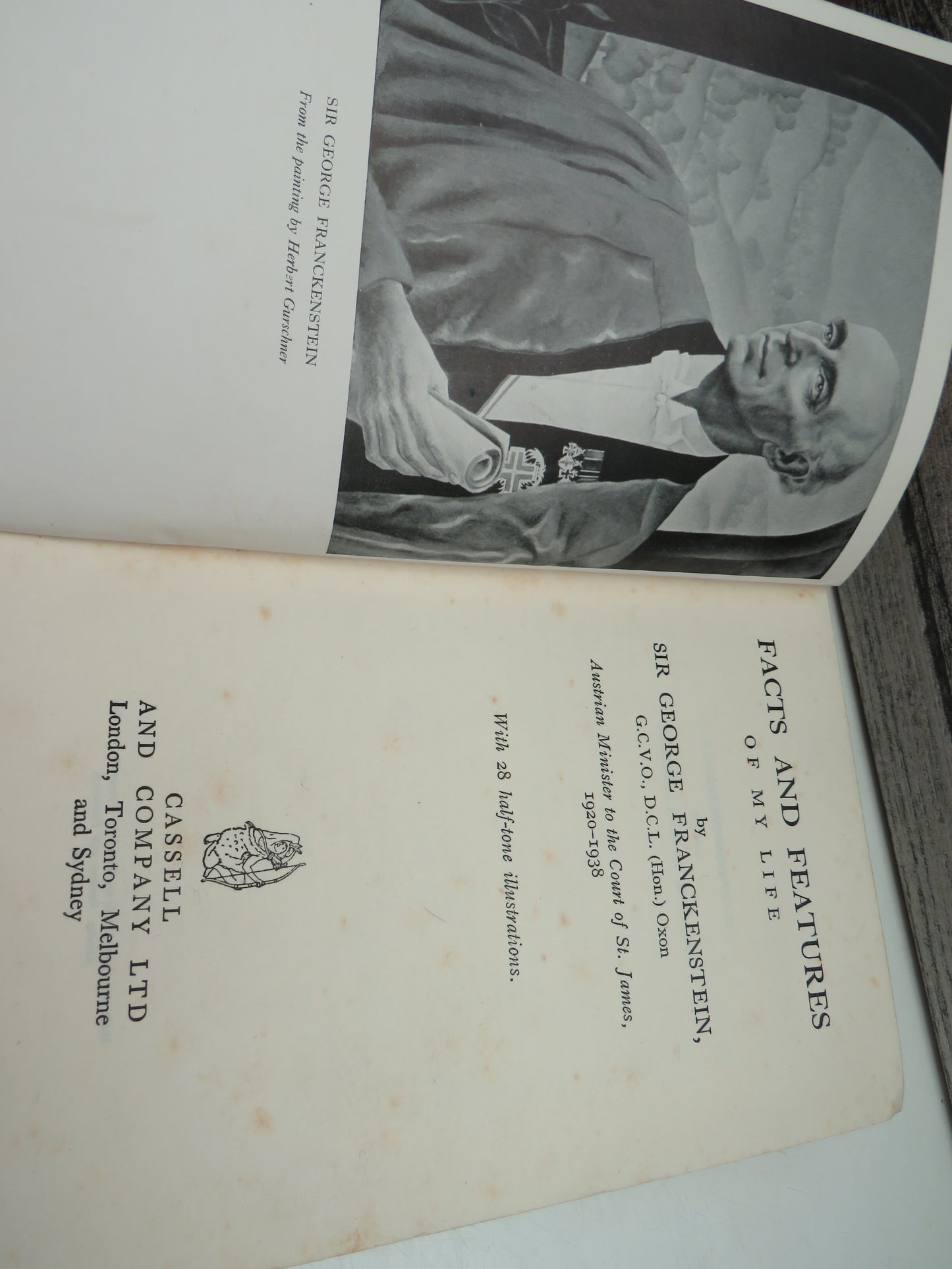 Facts and Features of My Life by Sir George Franckenstein (First Edition Autobiography, 1939)