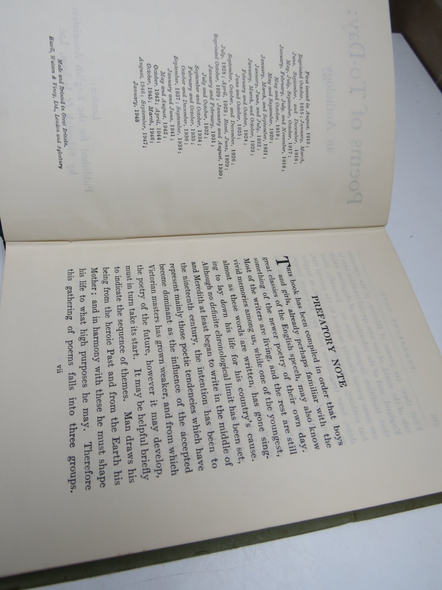 Poems of To-Day: First Series 1948