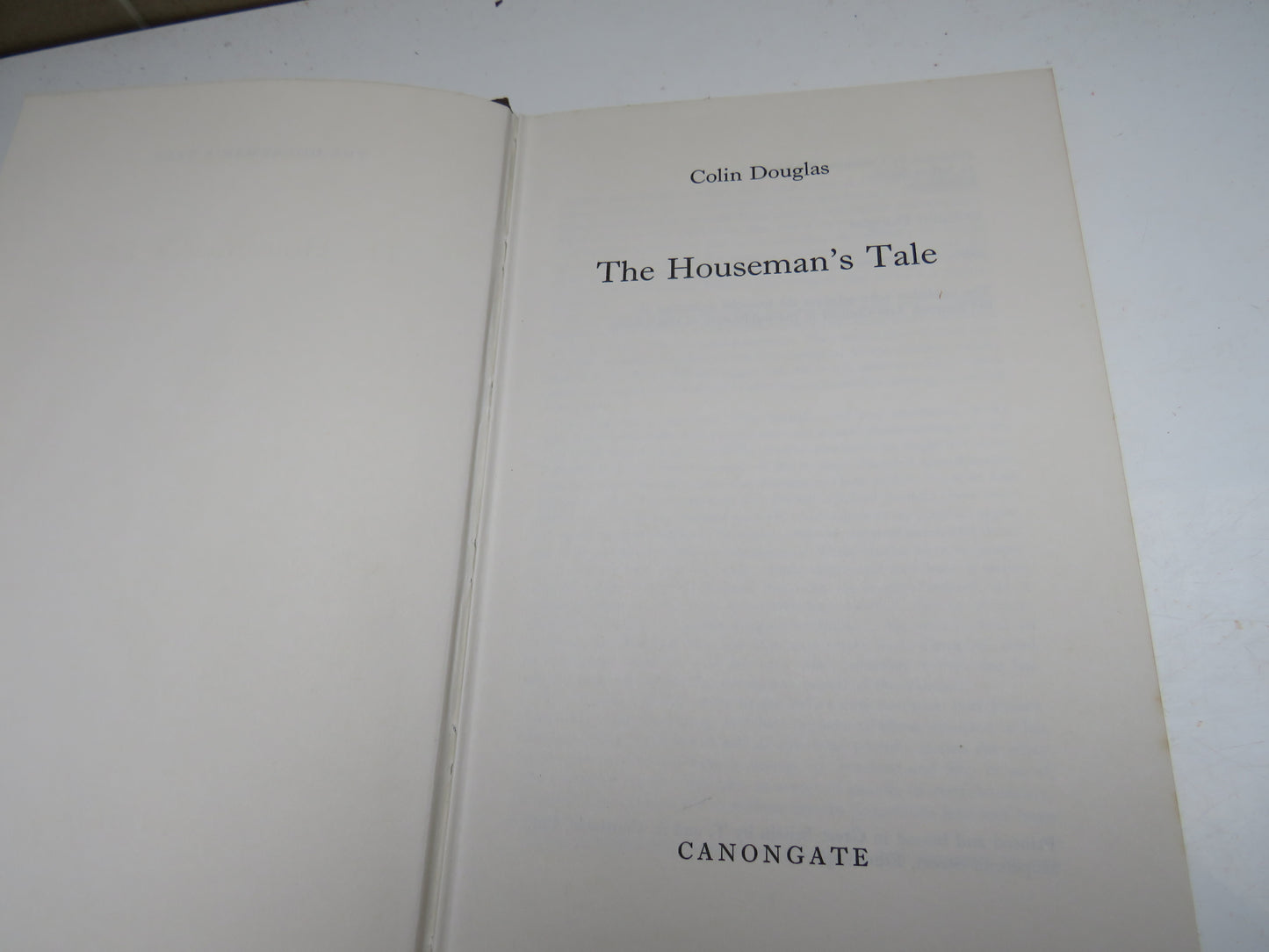 The Houseman's Tale By Colin Douglas Vintage Book