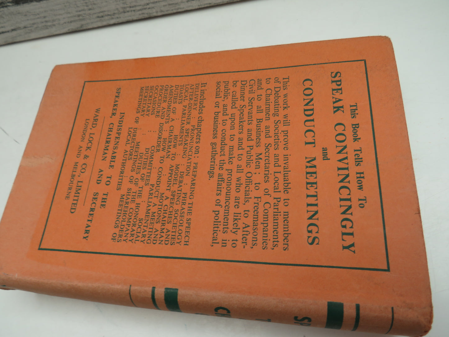 Speeches & Toasts and the Chairman's Guide by Leslie F. Stemp & Frank Shackleton (Public Speaking & Event Guide)