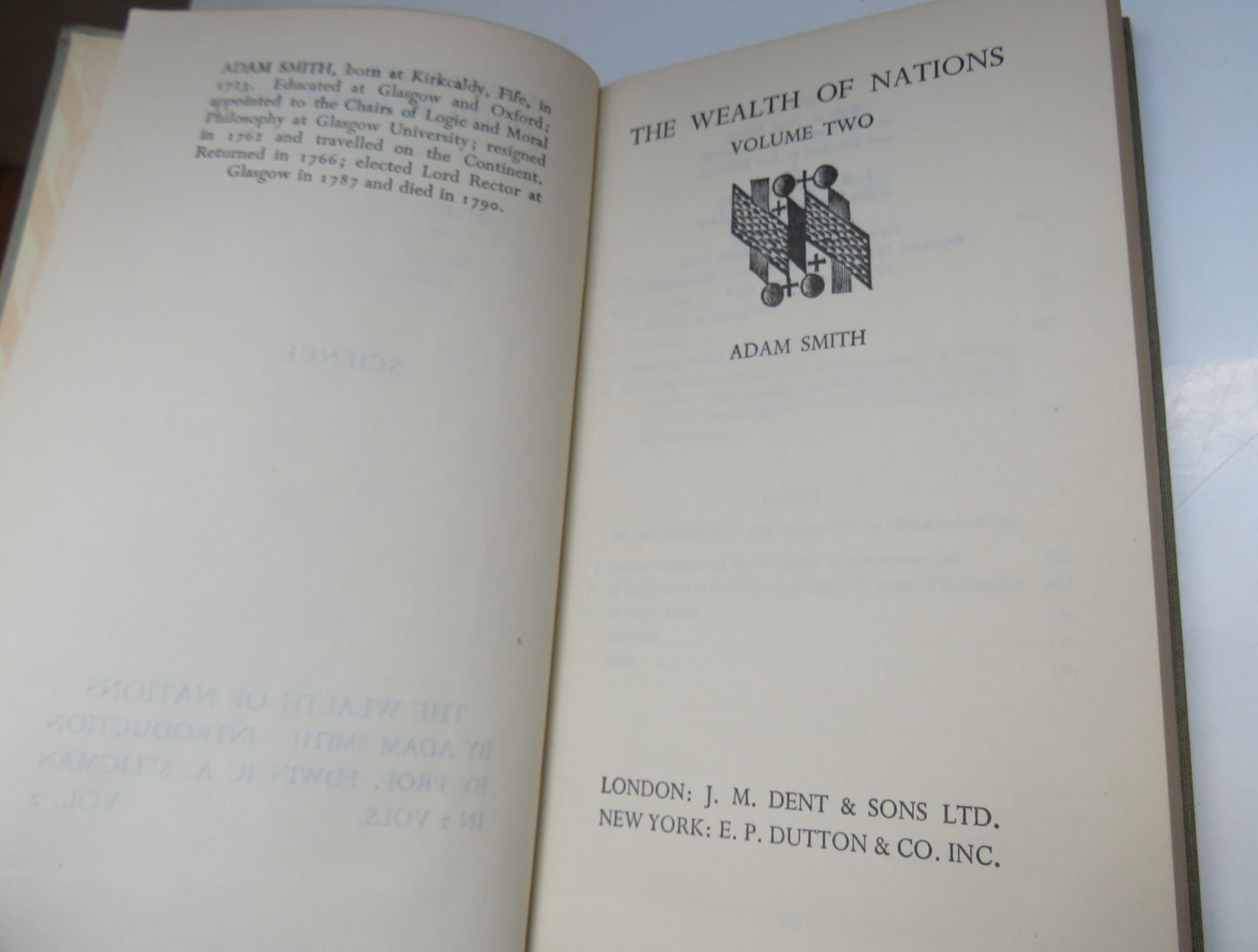 The Wealth of Nations Volume 2 by Adam Smith, 1938