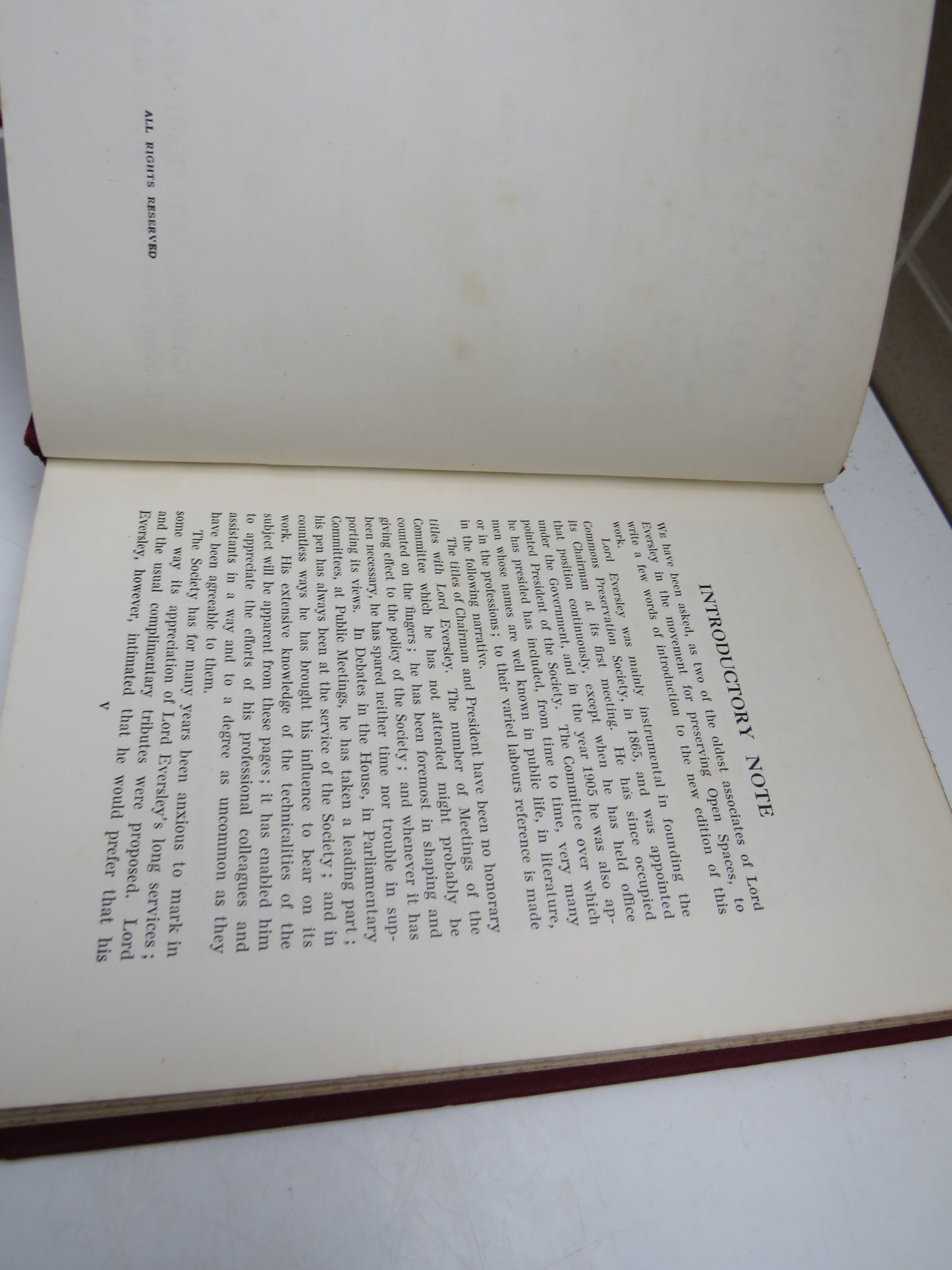 Commons, Forests and Footpaths The Story of the Battle During The Last Forty-Five Years For Public Rights Over The Commons, Forests and Footpaths of England and Wales By Lord Eversley 1910