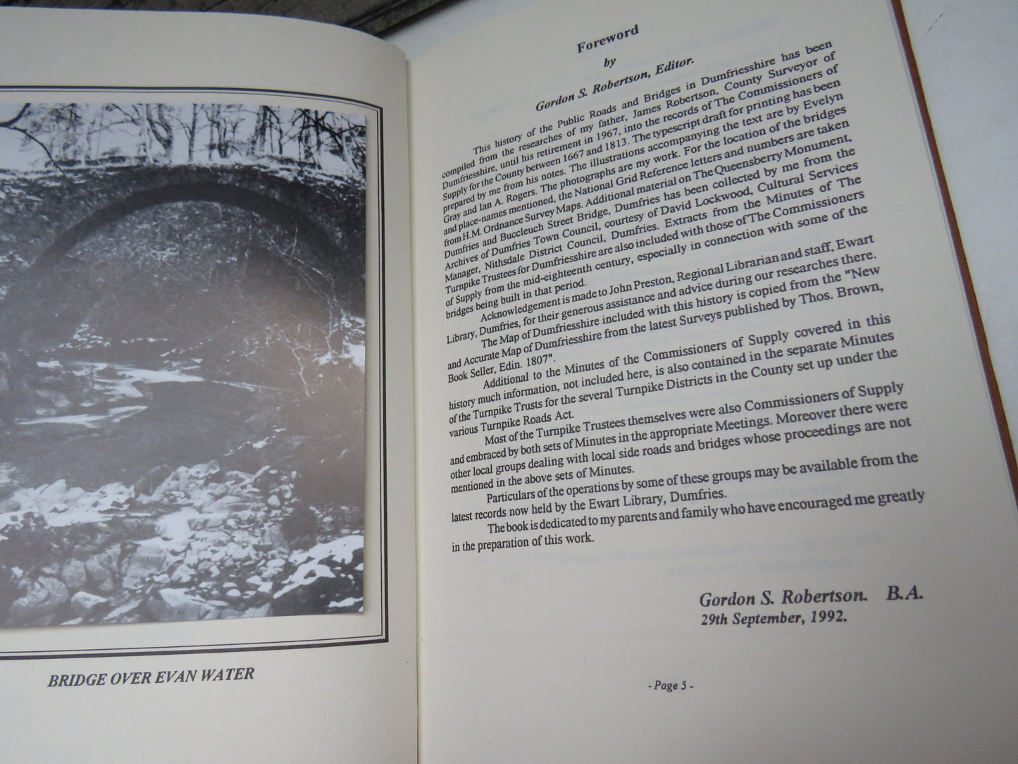 The Public Roads and Bridges and Dumfriesshire 1650-1820 By James Robertson 1993