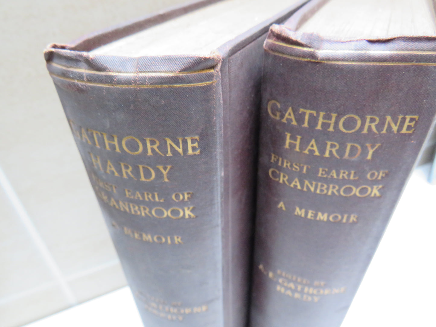 Gathorne Hardy First Earl of Cranbrook A Memoir With Extracts From His Diary and Correspondence Edited by the Hon. Alfred E. Gathorne-Hardy 1910 In 2 Vols