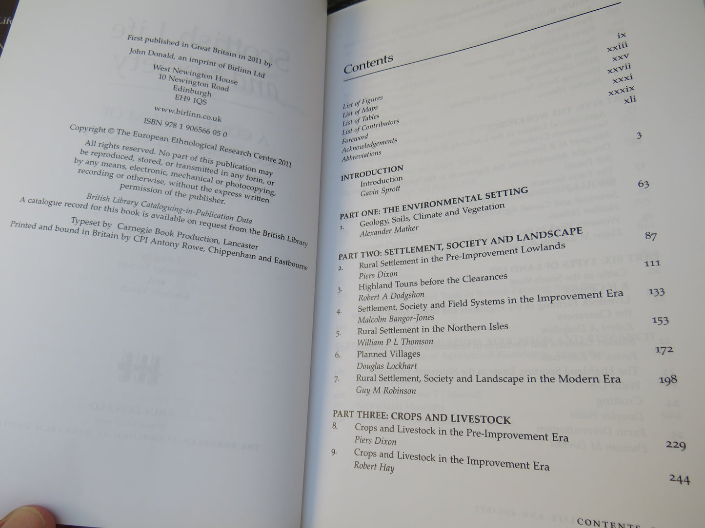 Scottish Life and Society A Compendium of Scottish Ethnology Farming and The Land 2011