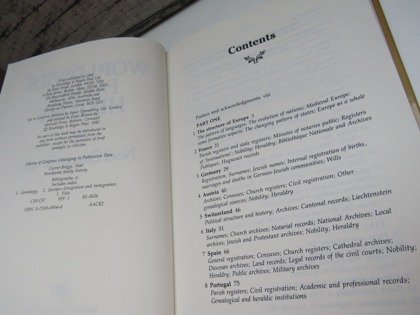 Worldwide Family History By Noel Currer-Briggs 1982