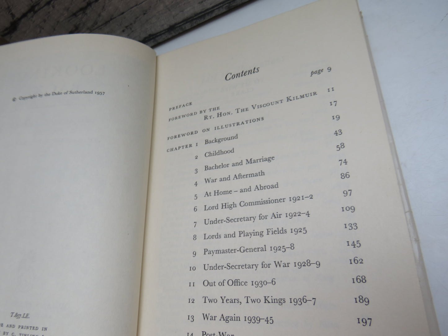 Looking Back The Autobiography of The Duke of Sutherland 1957