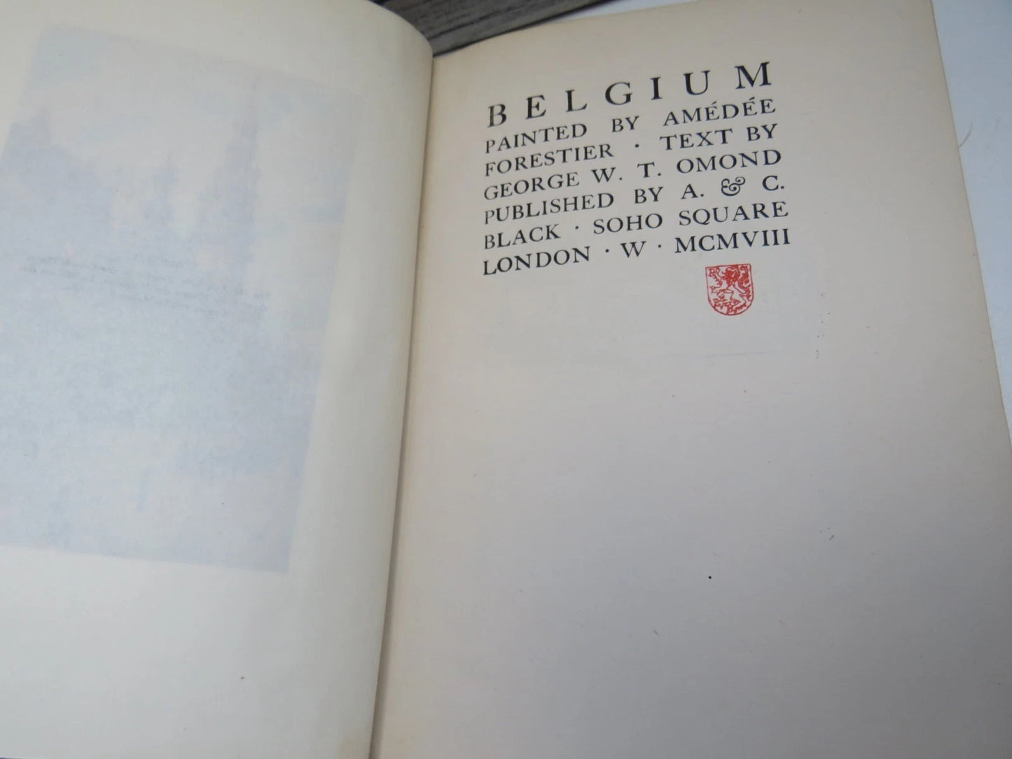 Belgium Painted by Amedee Forestier, Text by George W. T. Omond, Book Image 3