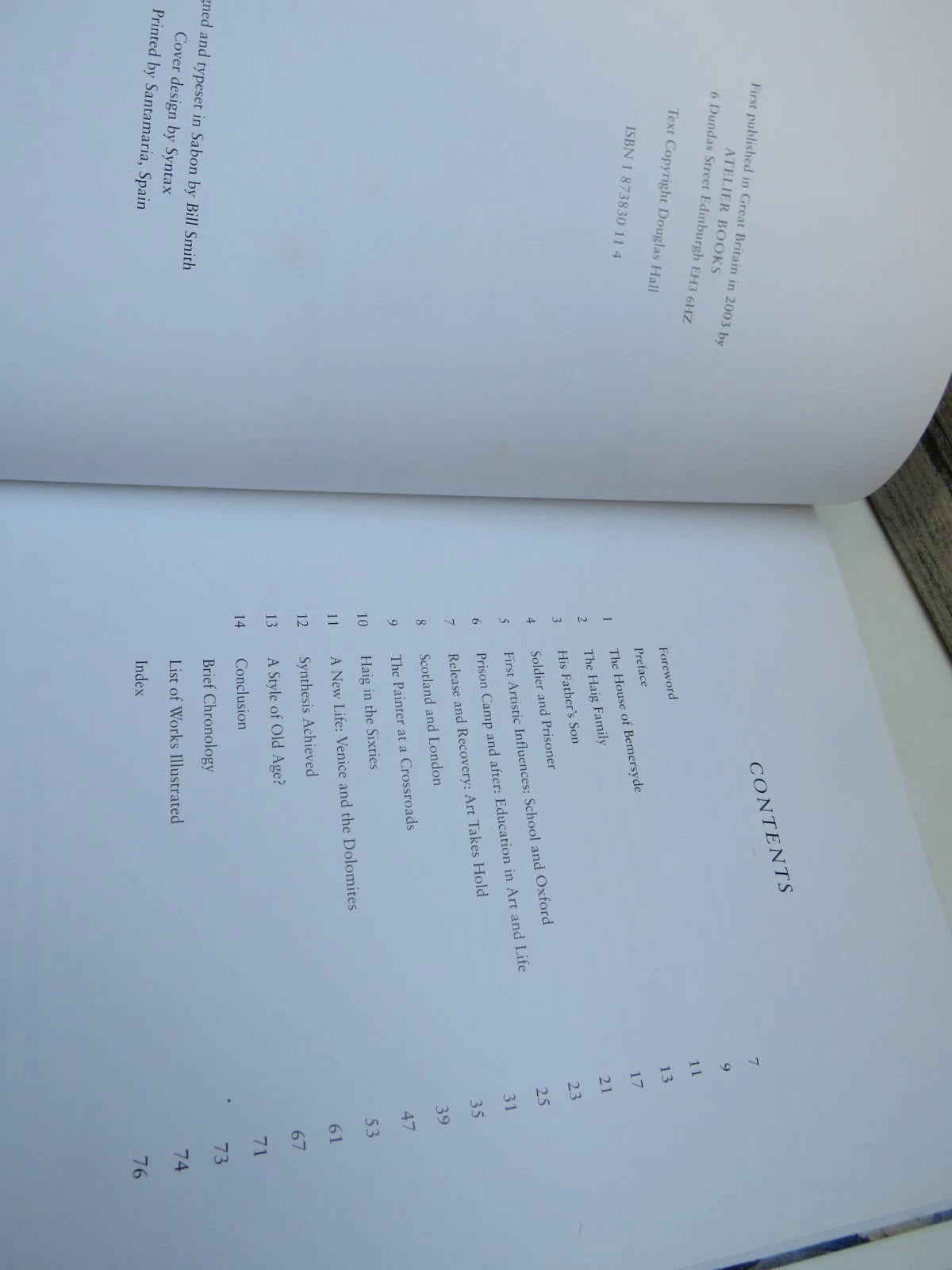 Haig The Painter by Douglas Hall, Book Image 4