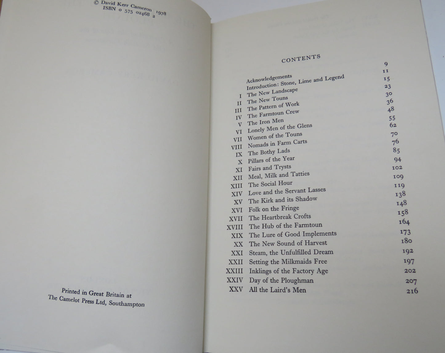The Ballad and The Plough A Portrait Of The Life Of The Old Scottish Farmtouns By David Kerr Cameron 1978