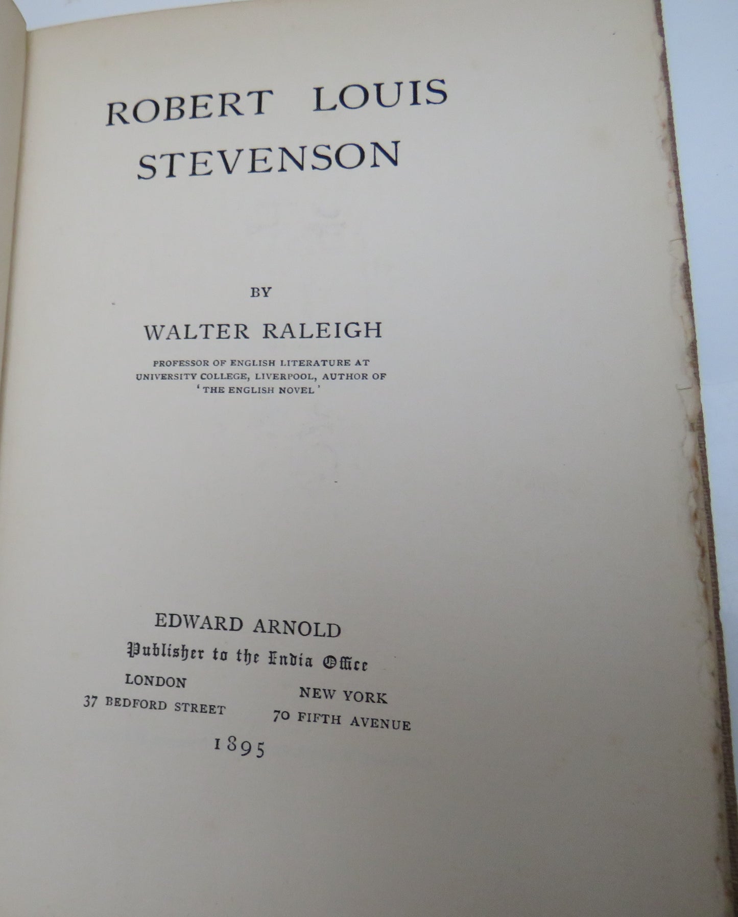 Robert Louis Stevenson By Walter Raleigh 1895