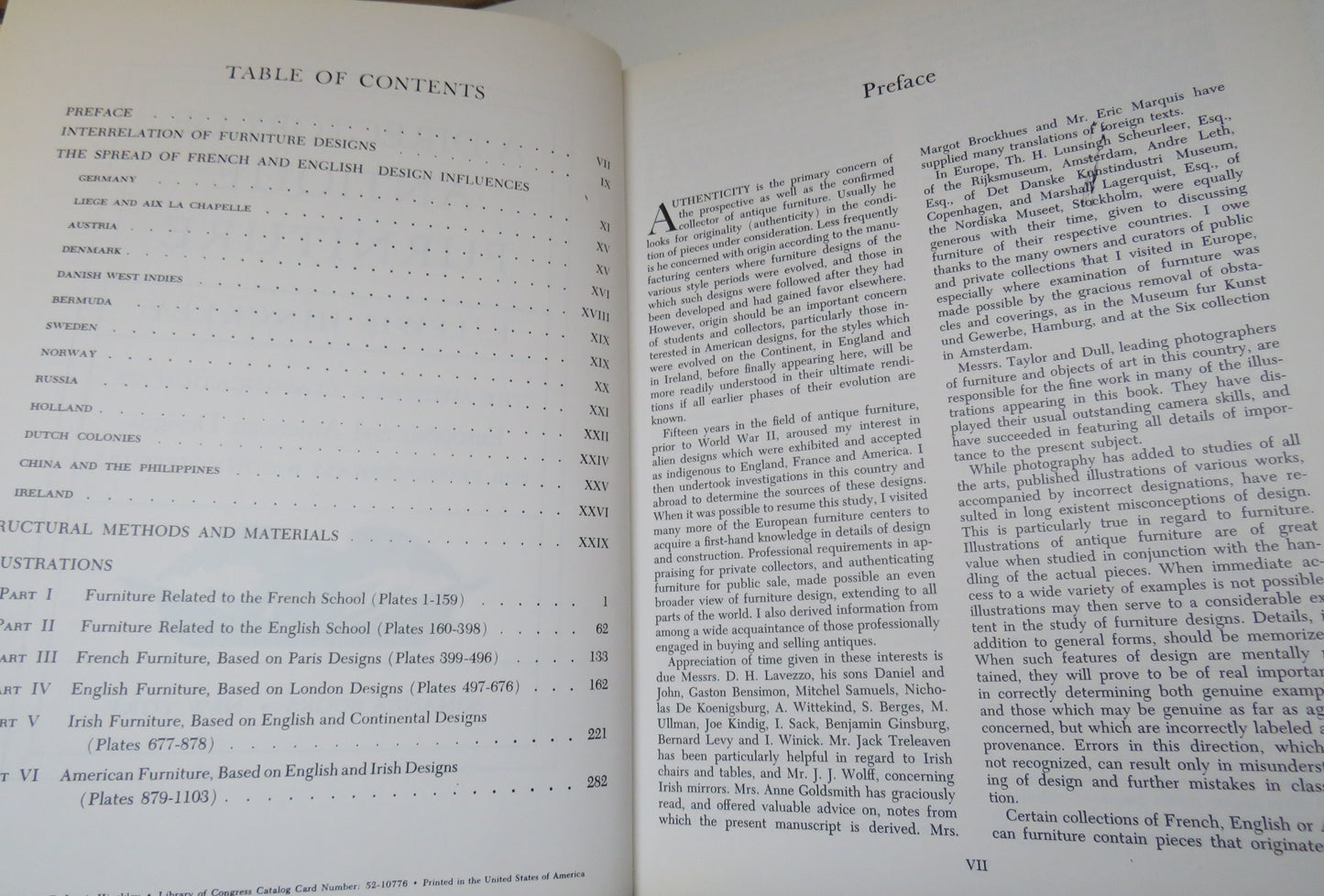 A Directory Of Antique Furtniture By F.Lewis Hinckley 1953