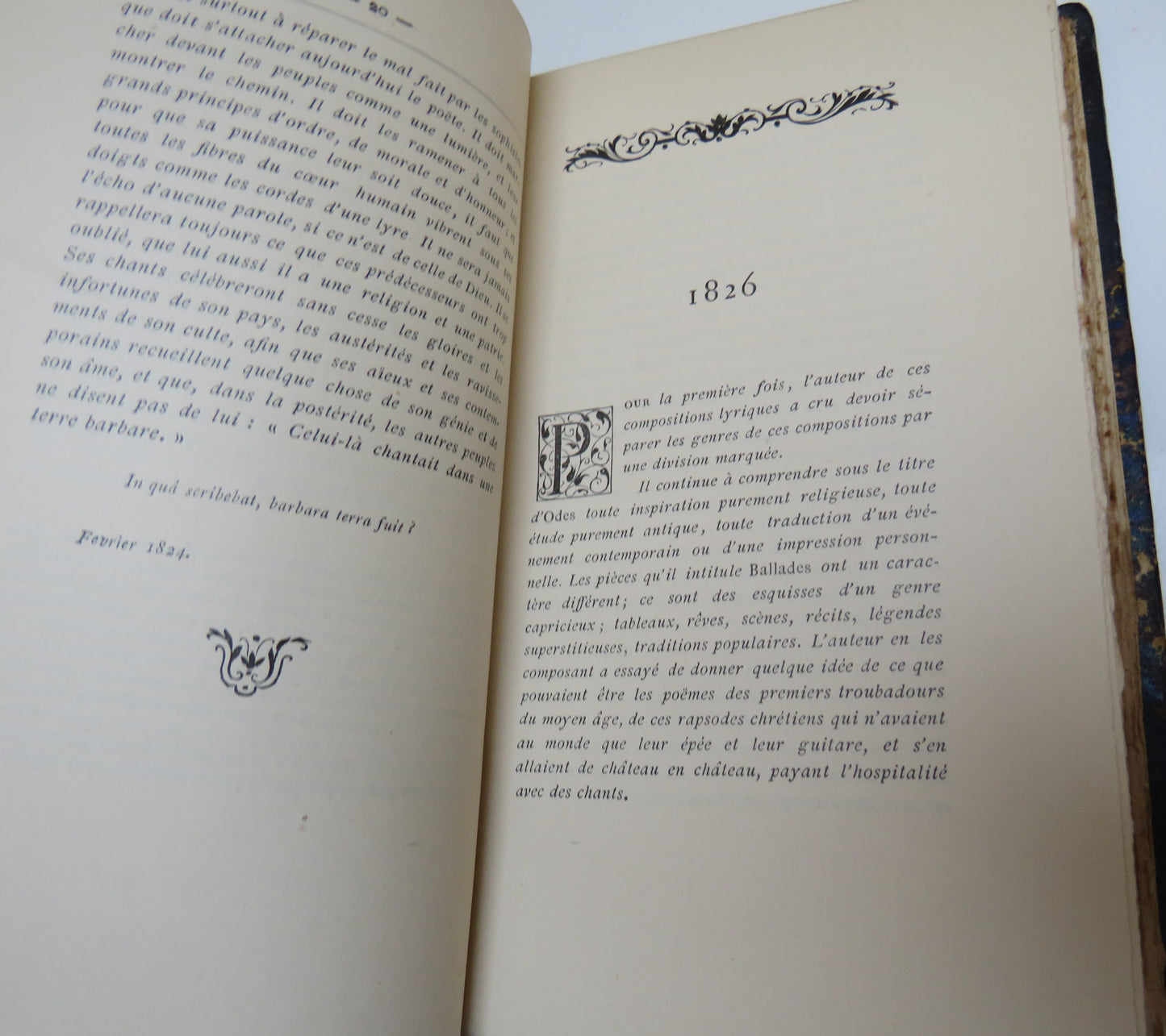 Oeuvres De Victor Hugo O'Des Et Ballades Les Orientales Antique French Book