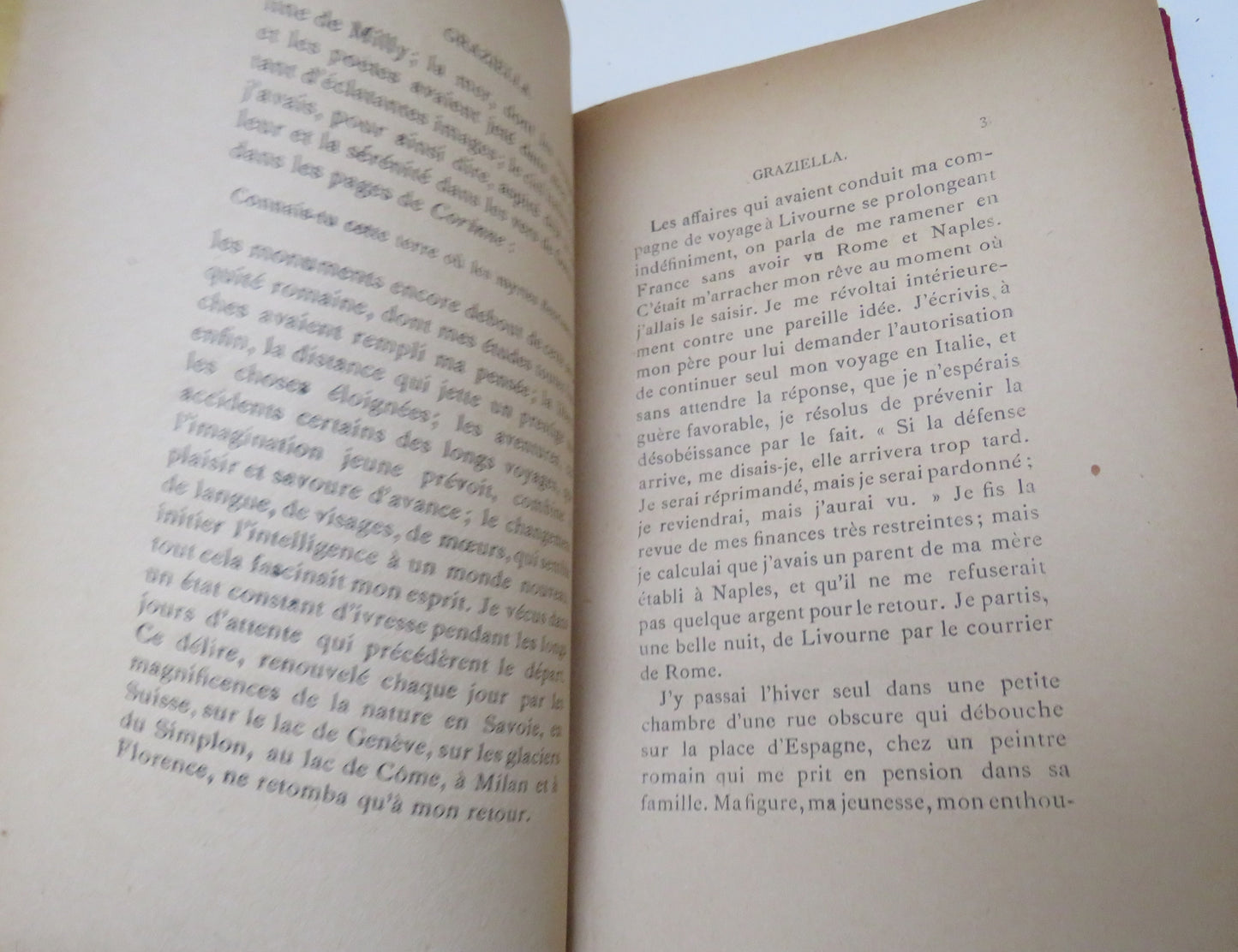 Graziella By A.De Lamartine Antique French Book