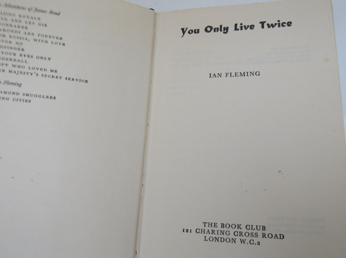 You Only Live Twice By Ian Fleming 1964 Book Club Edition