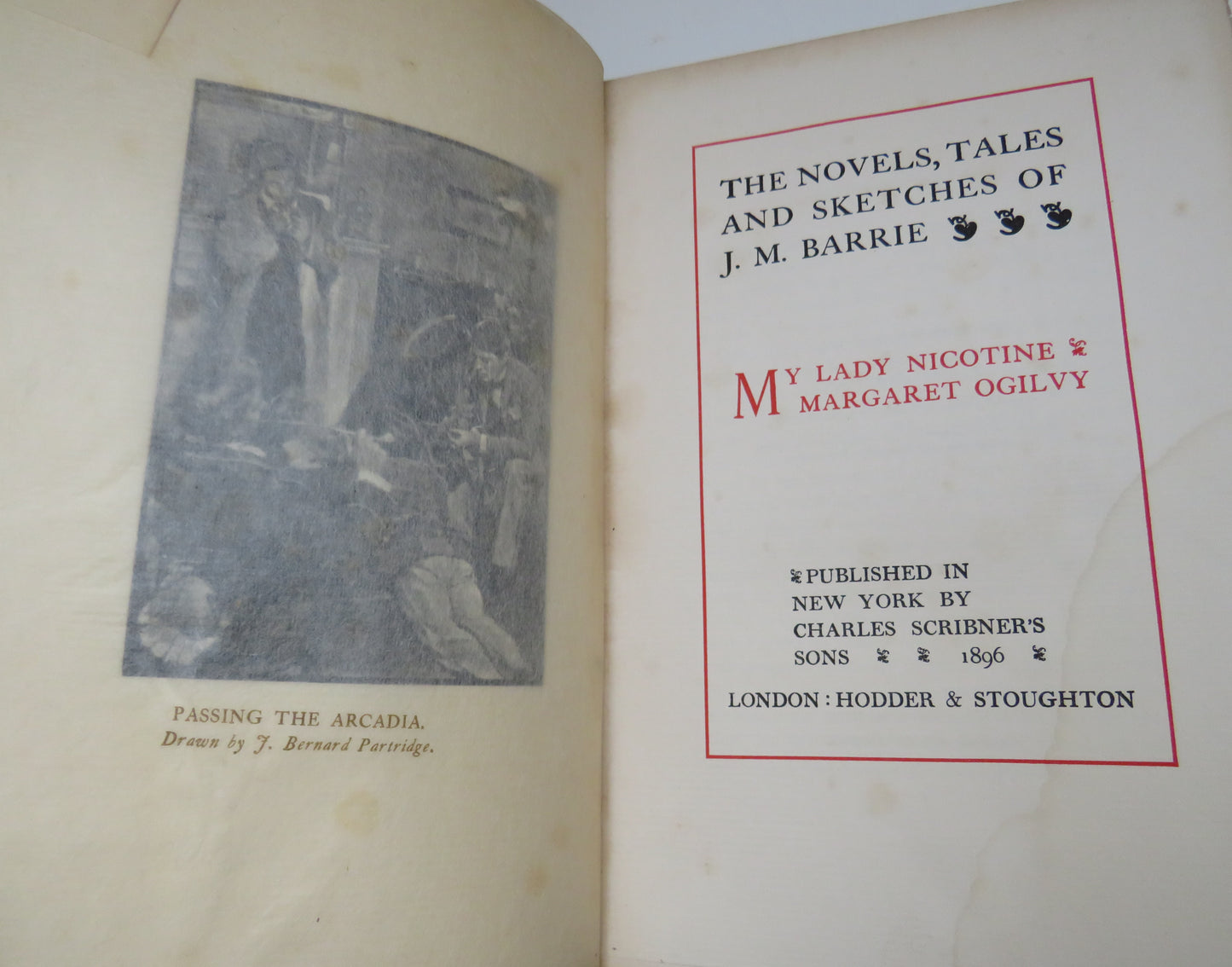 The Novels, Tales and Sketches Of J.M. Barrie My Lady Nicotine Margaret Ogilvy 1896