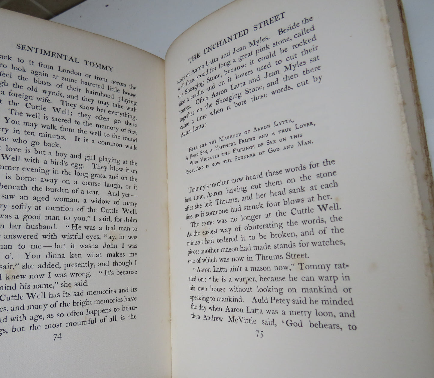 The Novels, Tales and Sketches Of J.M. Barrie Sentimental Tommy Part 1 1896