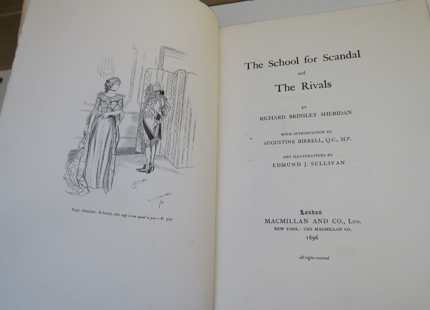 The School For Scandal And The Rivals By Richard Brinsley Sheridan 1896