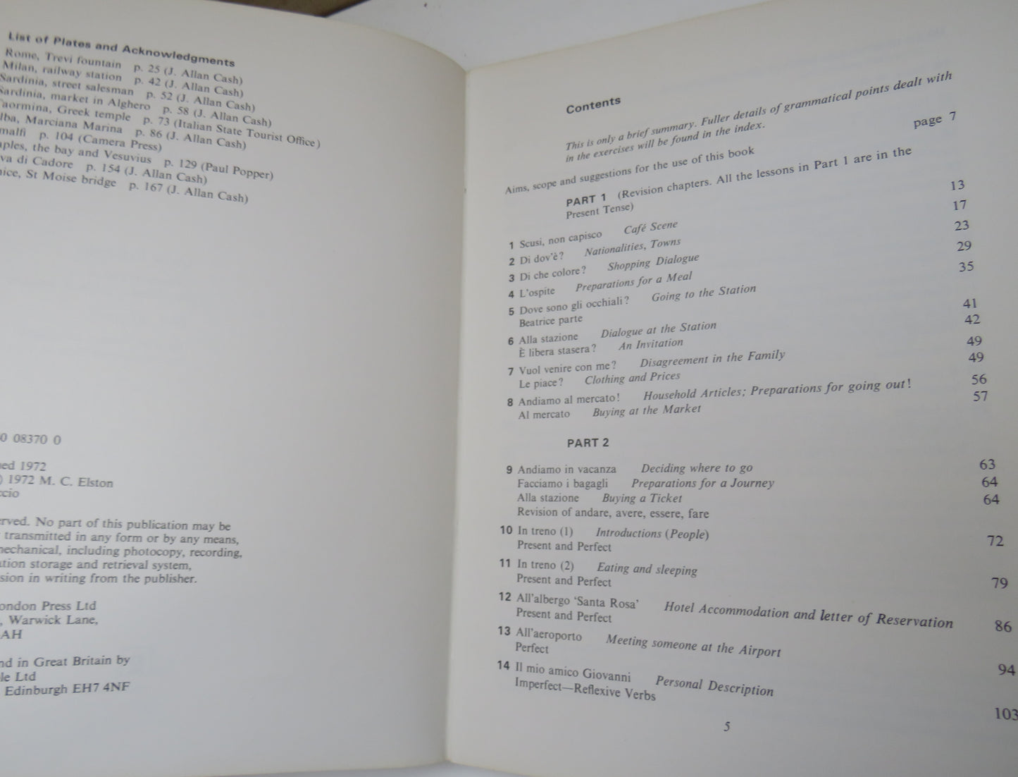 Let's Talk Italian A New Approach To Speaking and Reading By Lydia Vellaccio & M.C.Elston