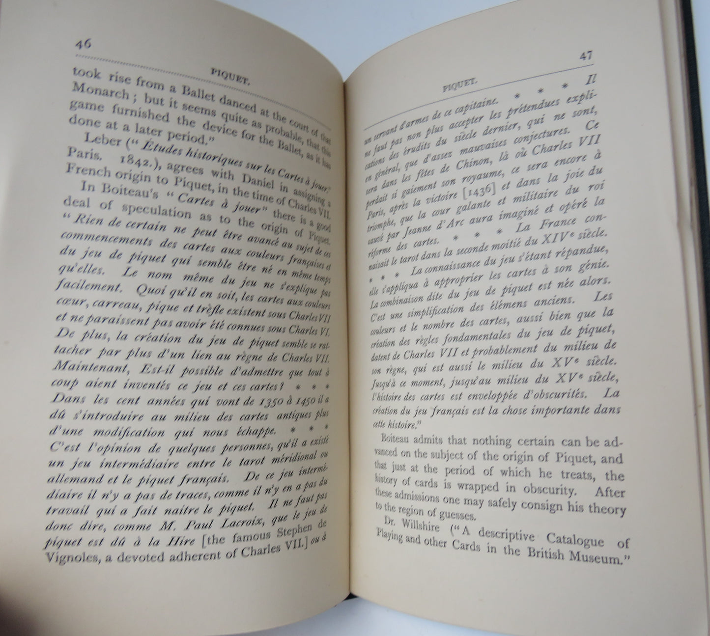 The Laws Of Piquet Adopted By The Portland and Turf Clubs With A Treatise On The Game By Cavendish 1896