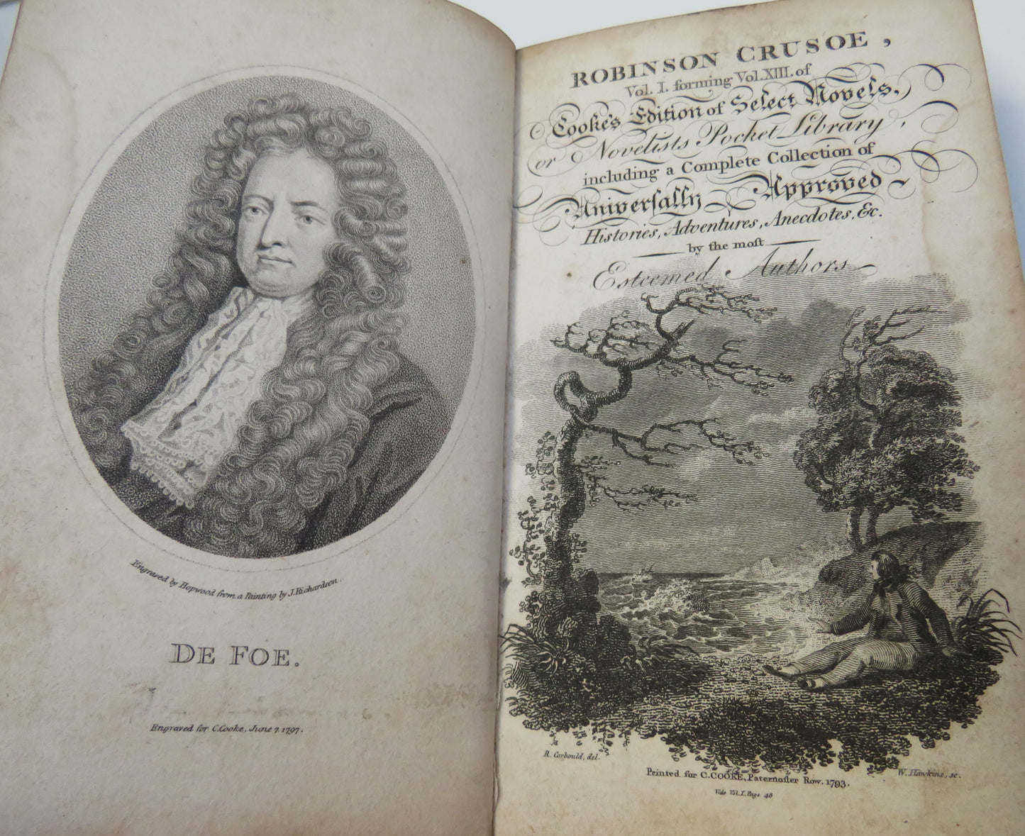 The Life And Adventures Of Robinson Crusoe By Daniel Defoe Cooke's Edition Vol I II & III