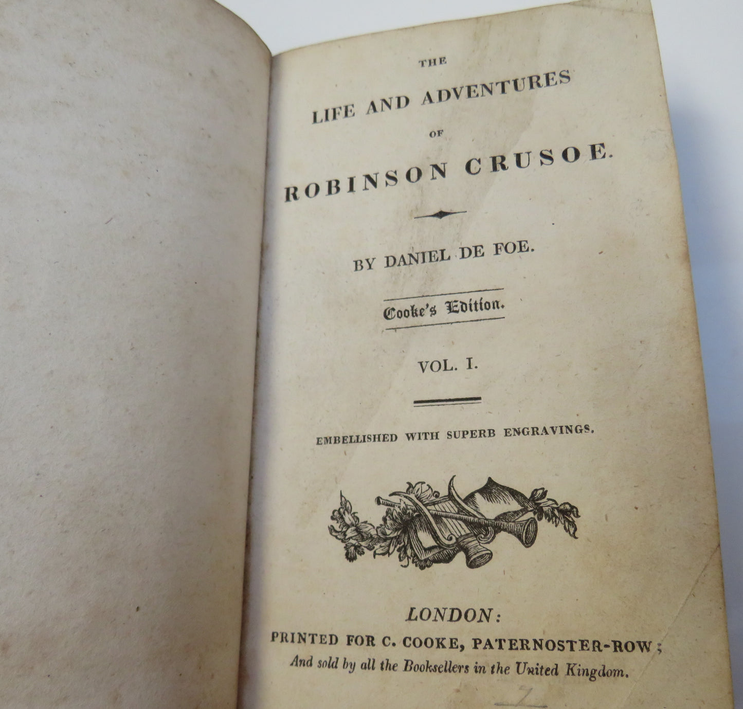 The Life And Adventures Of Robinson Crusoe By Daniel Defoe Cooke's Edition Vol I II & III