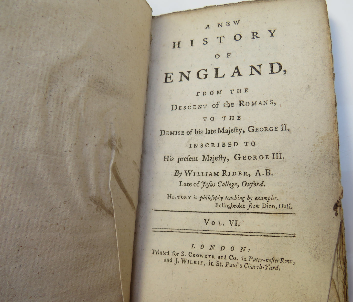 A New History Of England From The Descent Of The Romans To The Demise Of His Late Majesty George II