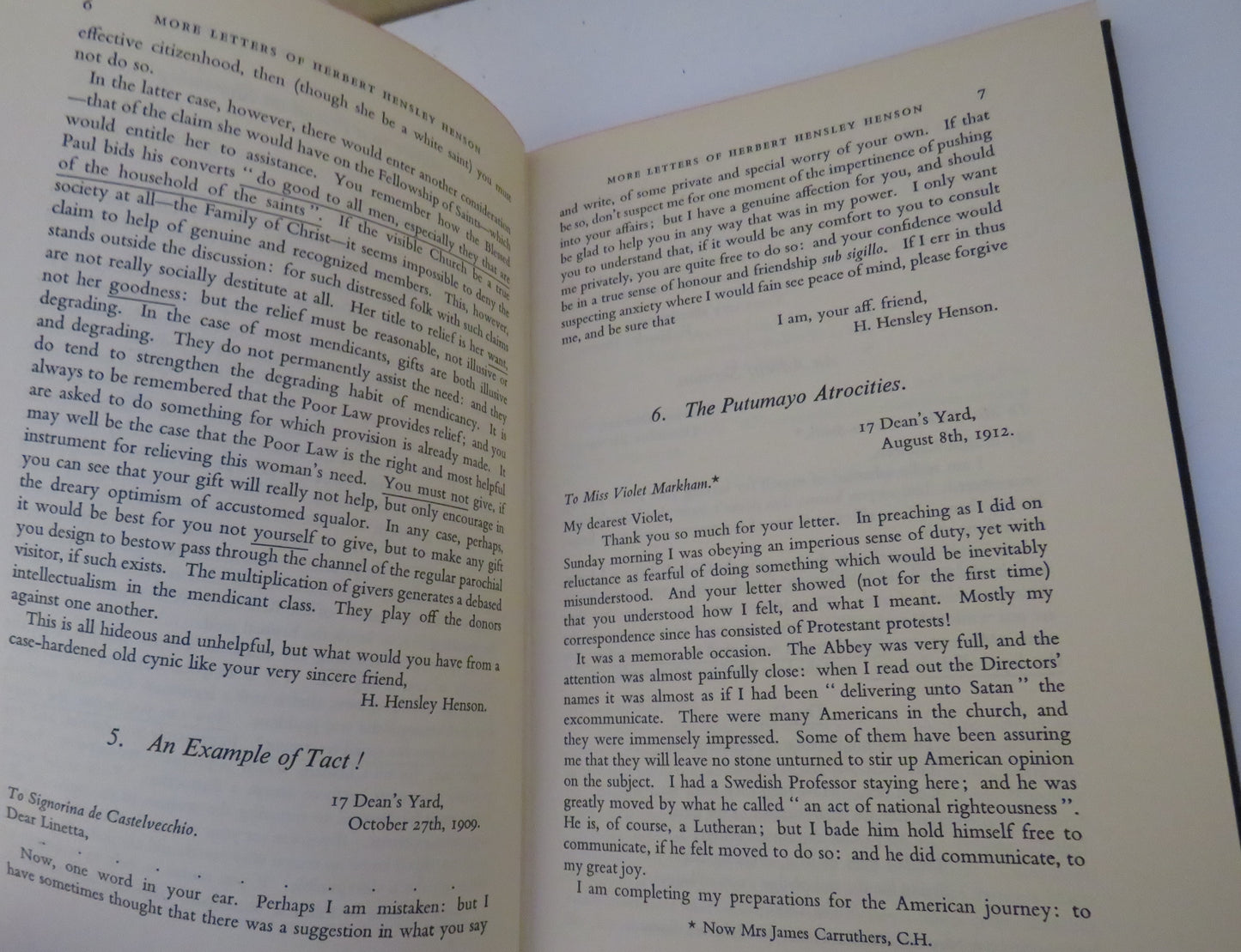 More Letters Of Herbert Hensley Henson A Second Volume By Evelyn Foley Braley 1954