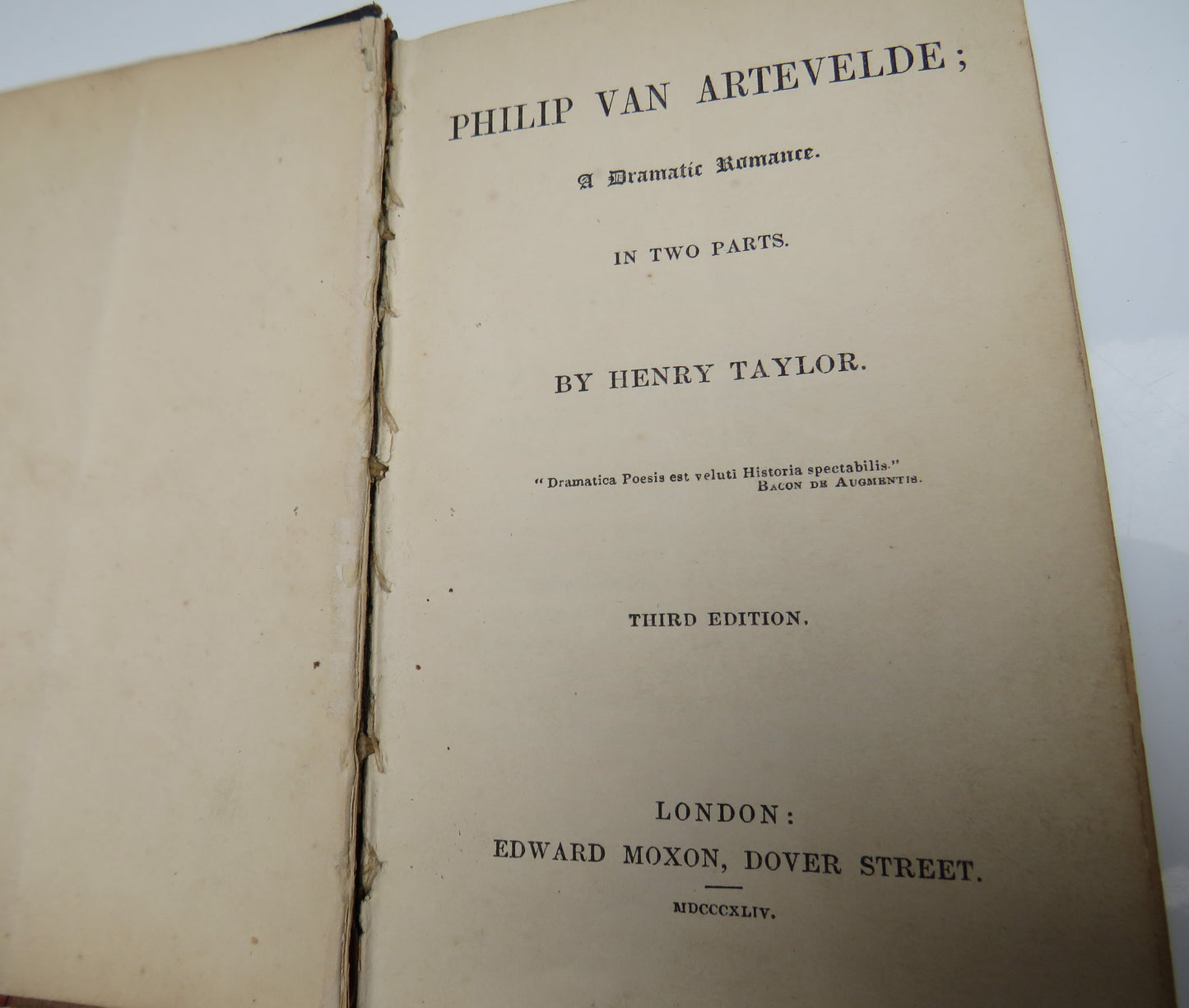 Philip Van Artevelde A Dramatic Romance In Two Parts By Henry Taylor 1844
