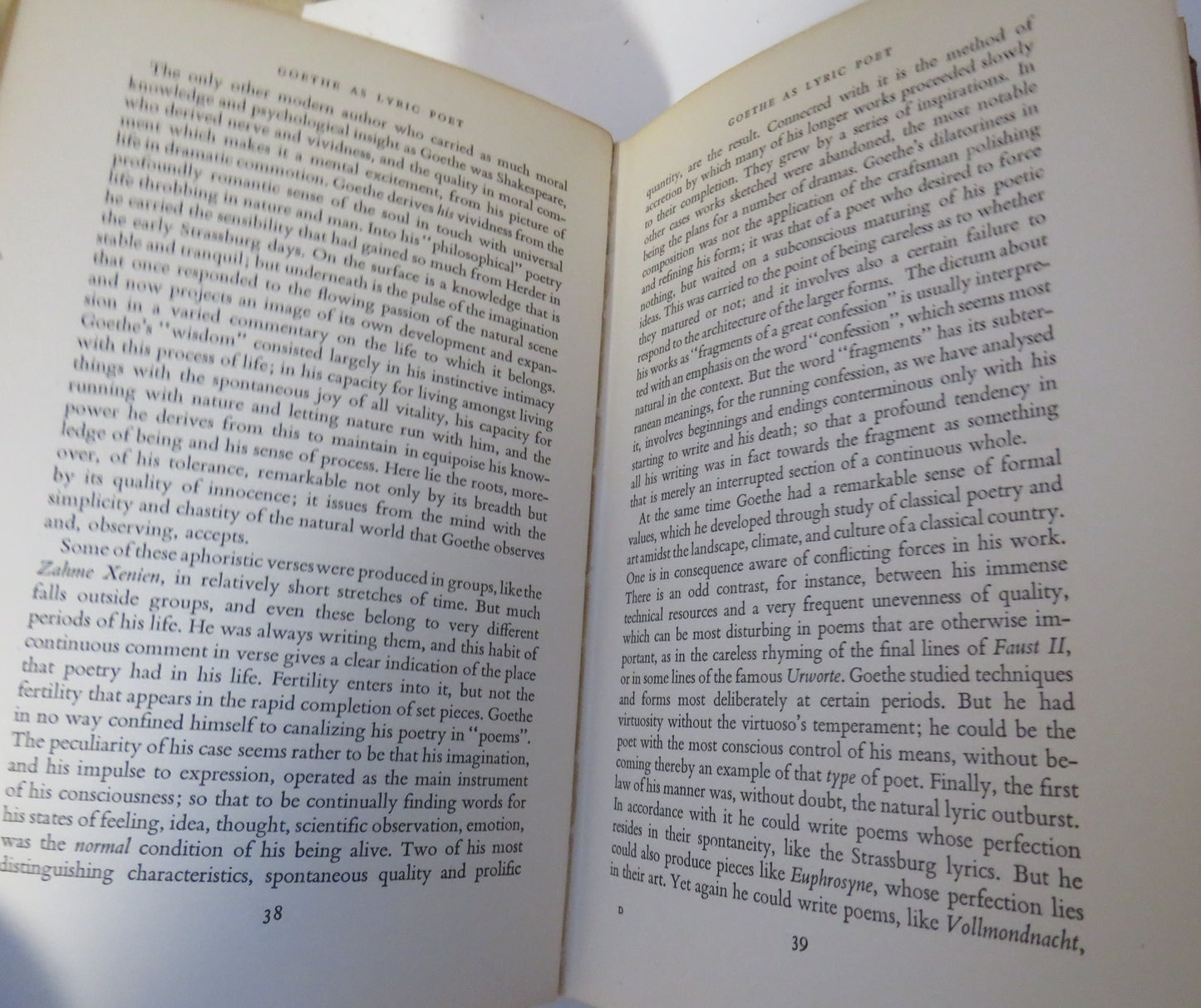 Essays On Goethe Edited By William Rose 1949