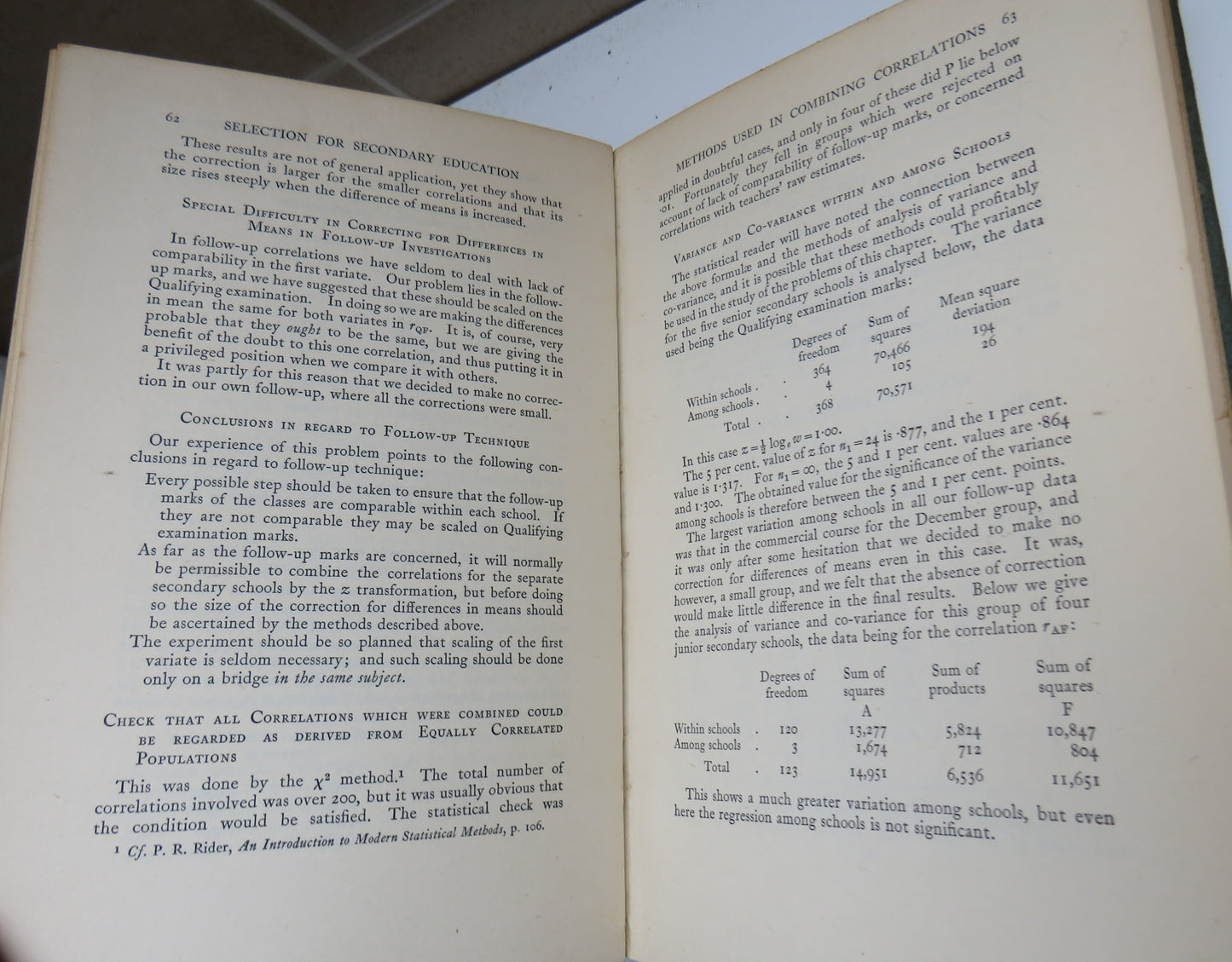 Selection For Secondary Education By William McClelland 1949