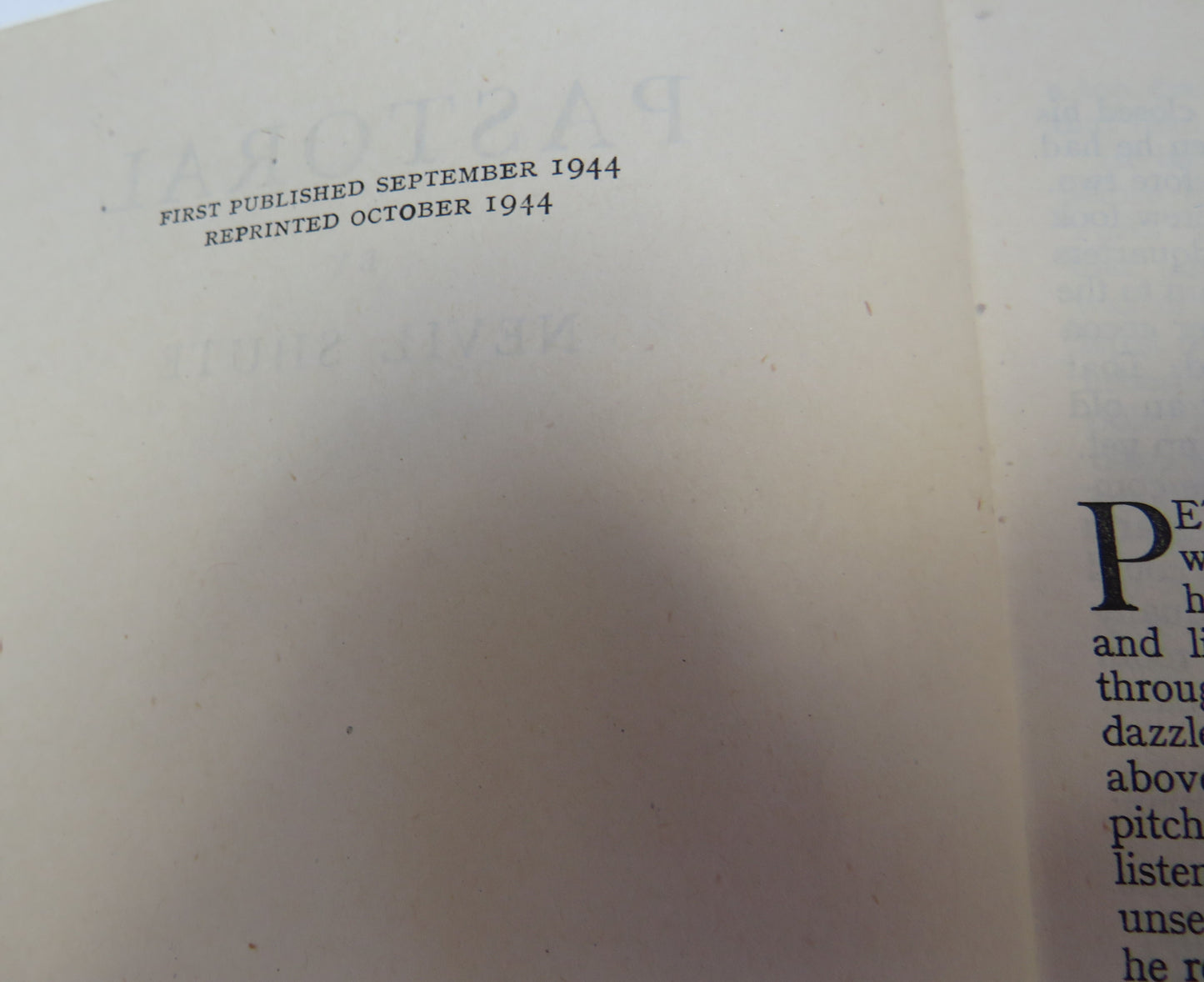 Pastoral By Nevil Shute 1944