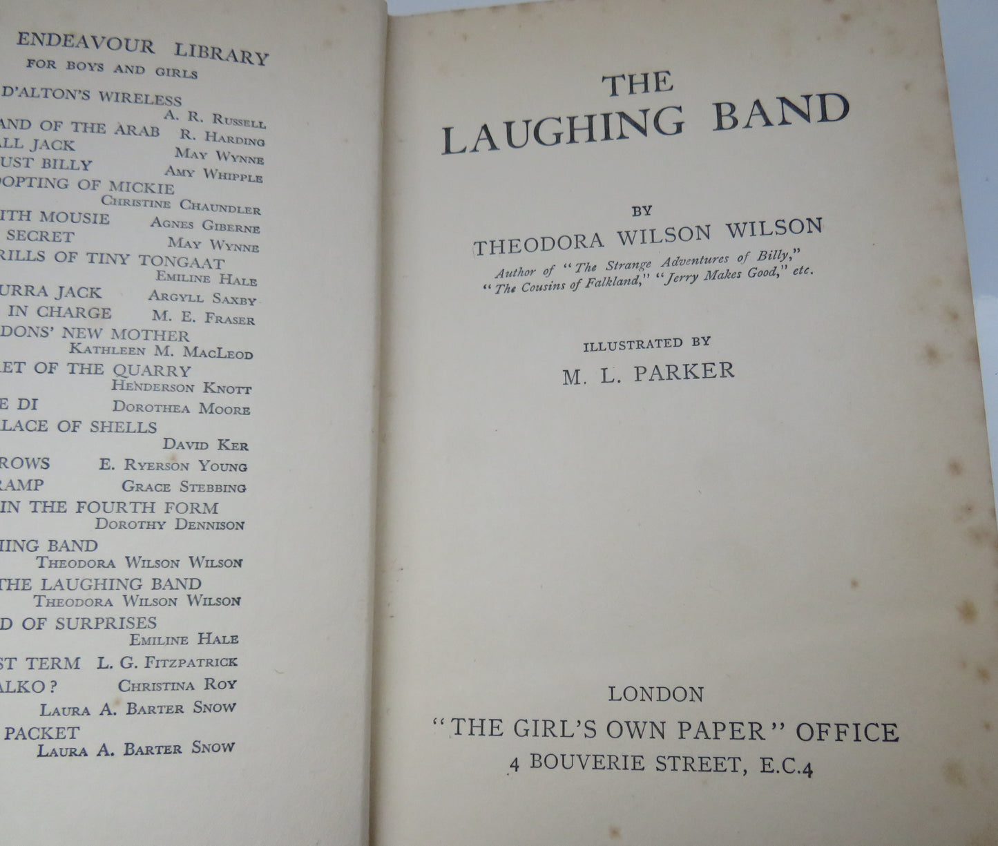 The Laughing Band By Theodora Wilson Wilson